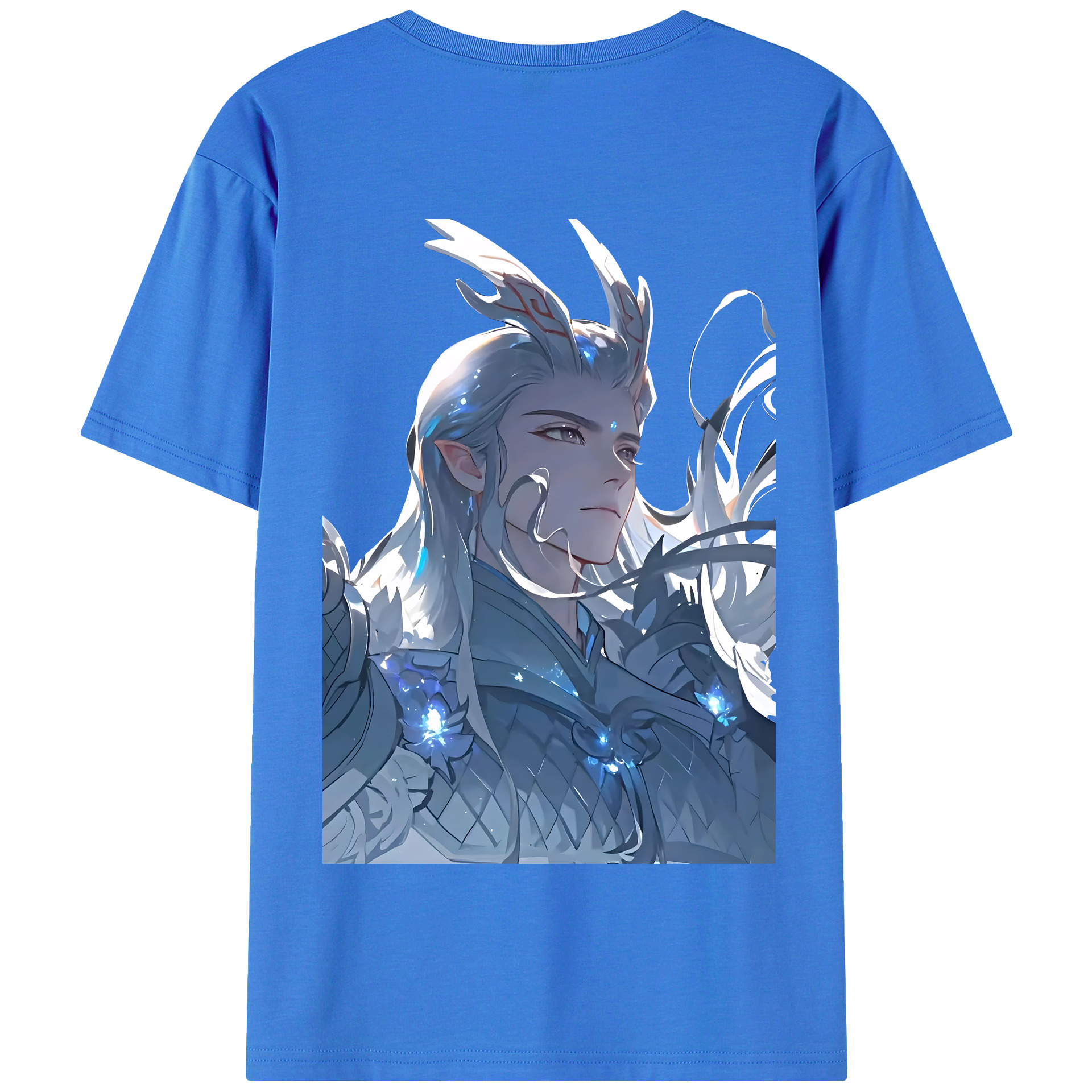 （画像用） Ne Zha 2 ナタ 魔童の大暴れ 綿100％半袖Tシャツ（背面プリント）