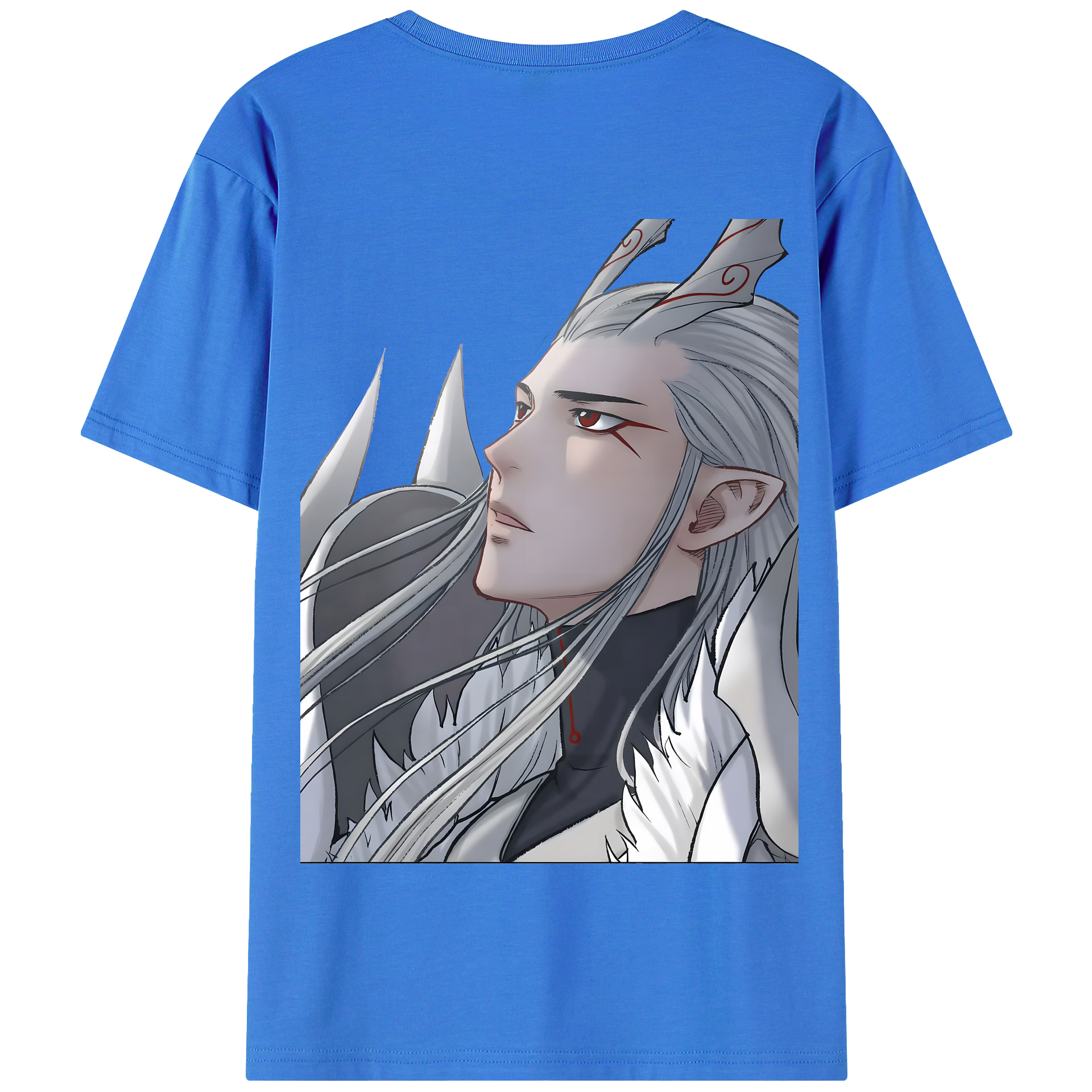 （画像用） Ne Zha 2 ナタ 魔童の大暴れ 綿100％半袖Tシャツ（背面プリント）