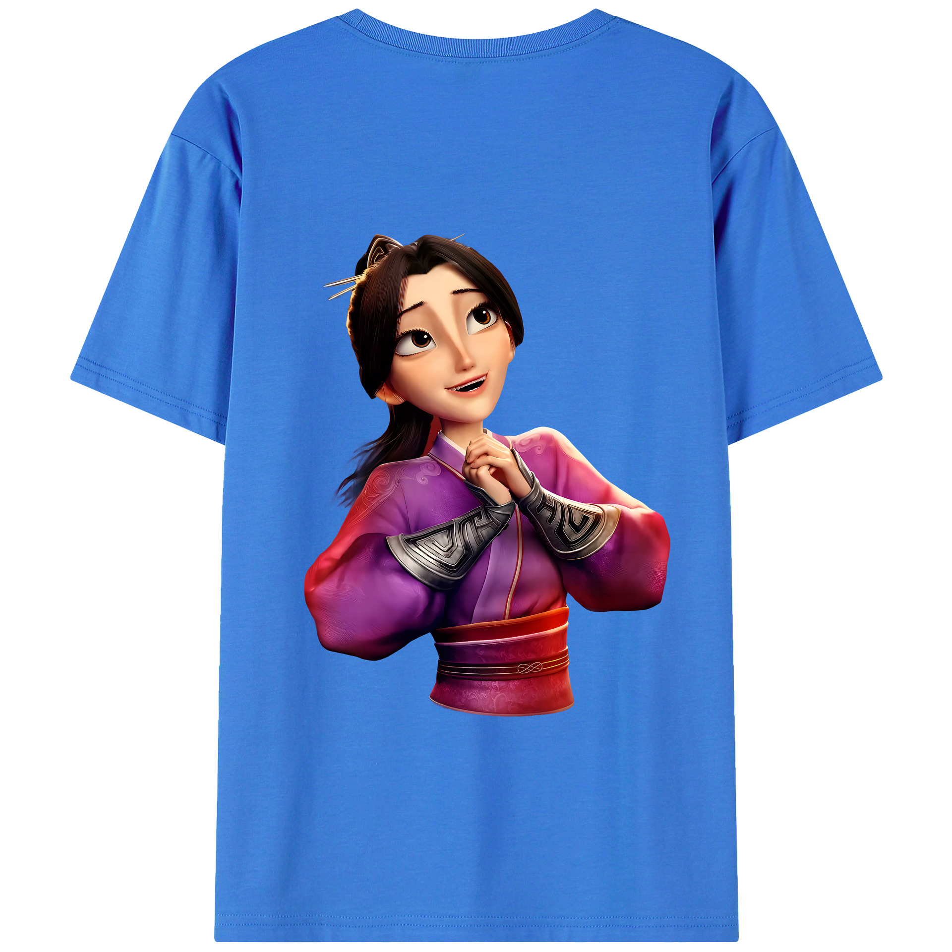 （画像用） Ne Zha 2 ナタ 魔童の大暴れ 綿100％半袖Tシャツ（背面プリント）