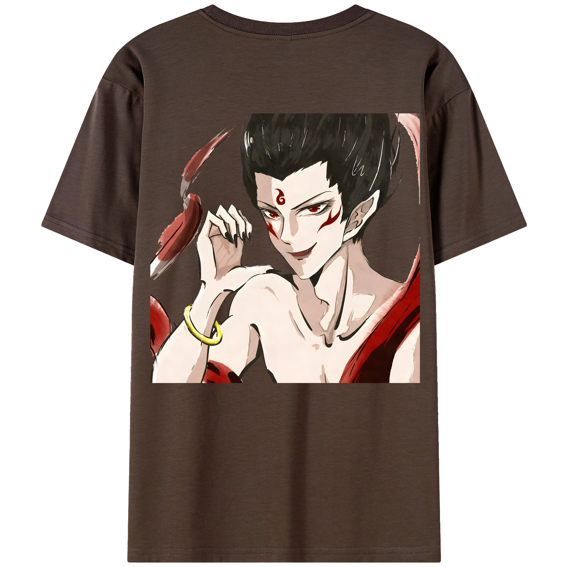 （画像用） Ne Zha 2 ナタ 魔童の大暴れ 綿100％半袖Tシャツ（背面プリント）