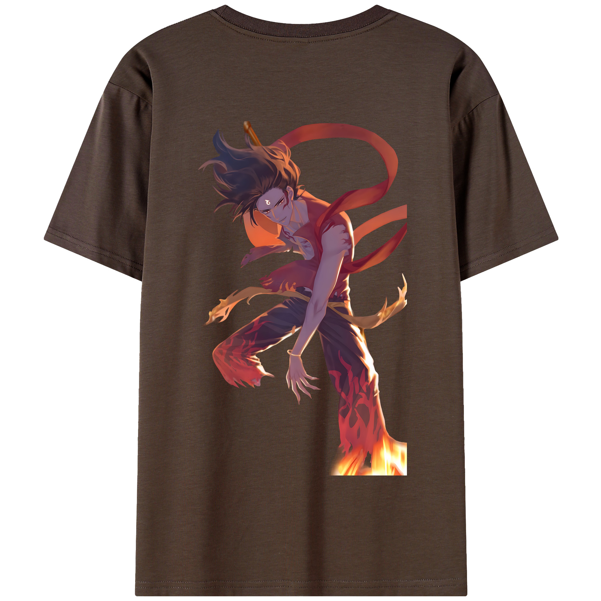 （画像用） Ne Zha 2 ナタ 魔童の大暴れ 綿100％半袖Tシャツ（背面プリント）