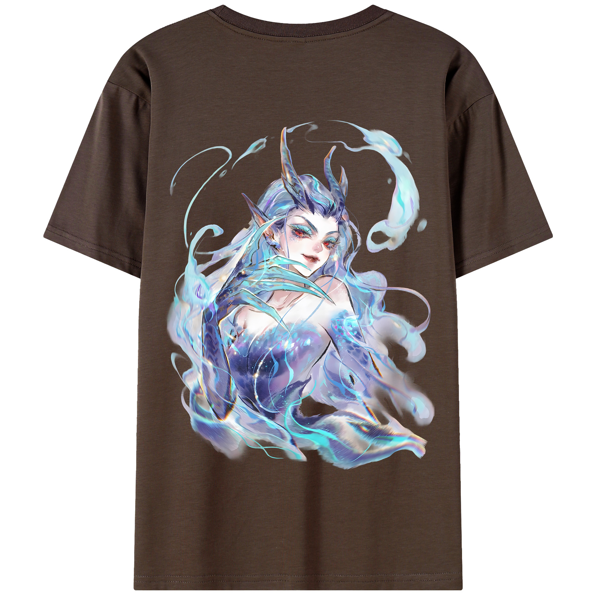 （画像用） Ne Zha 2 ナタ 魔童の大暴れ 綿100％半袖Tシャツ（背面プリント）