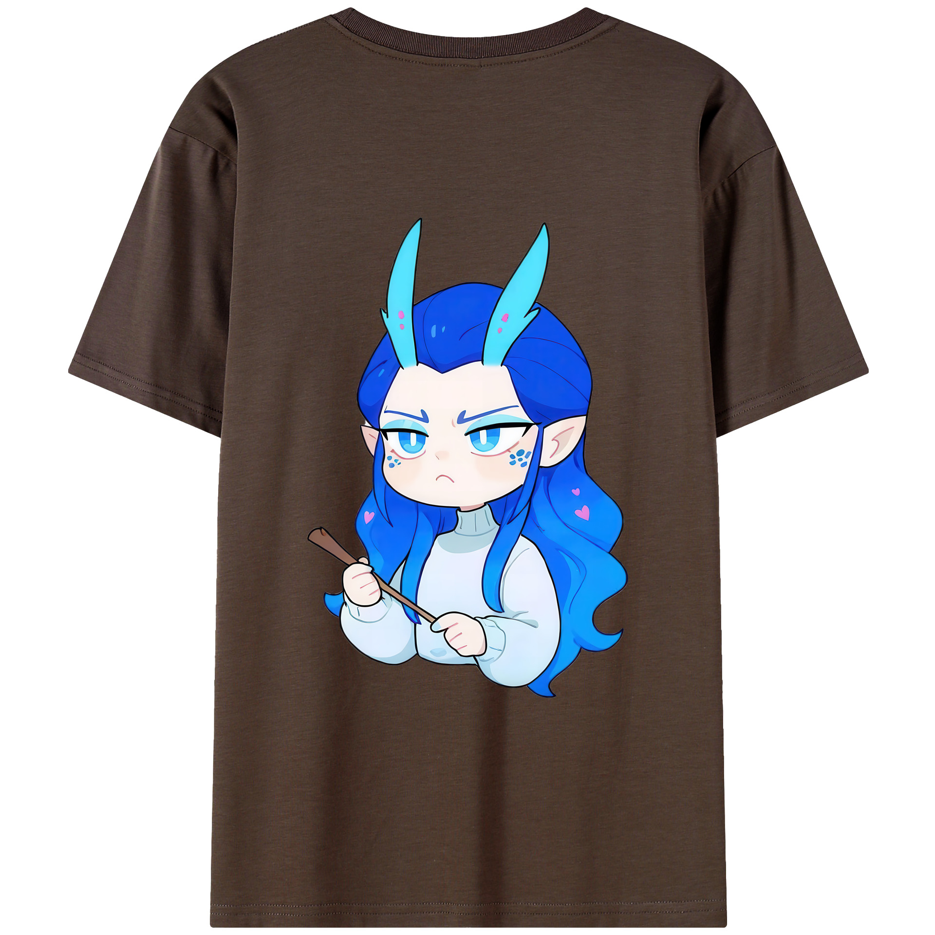 （画像用） Ne Zha 2 ナタ 魔童の大暴れ 綿100％半袖Tシャツ（背面プリント）