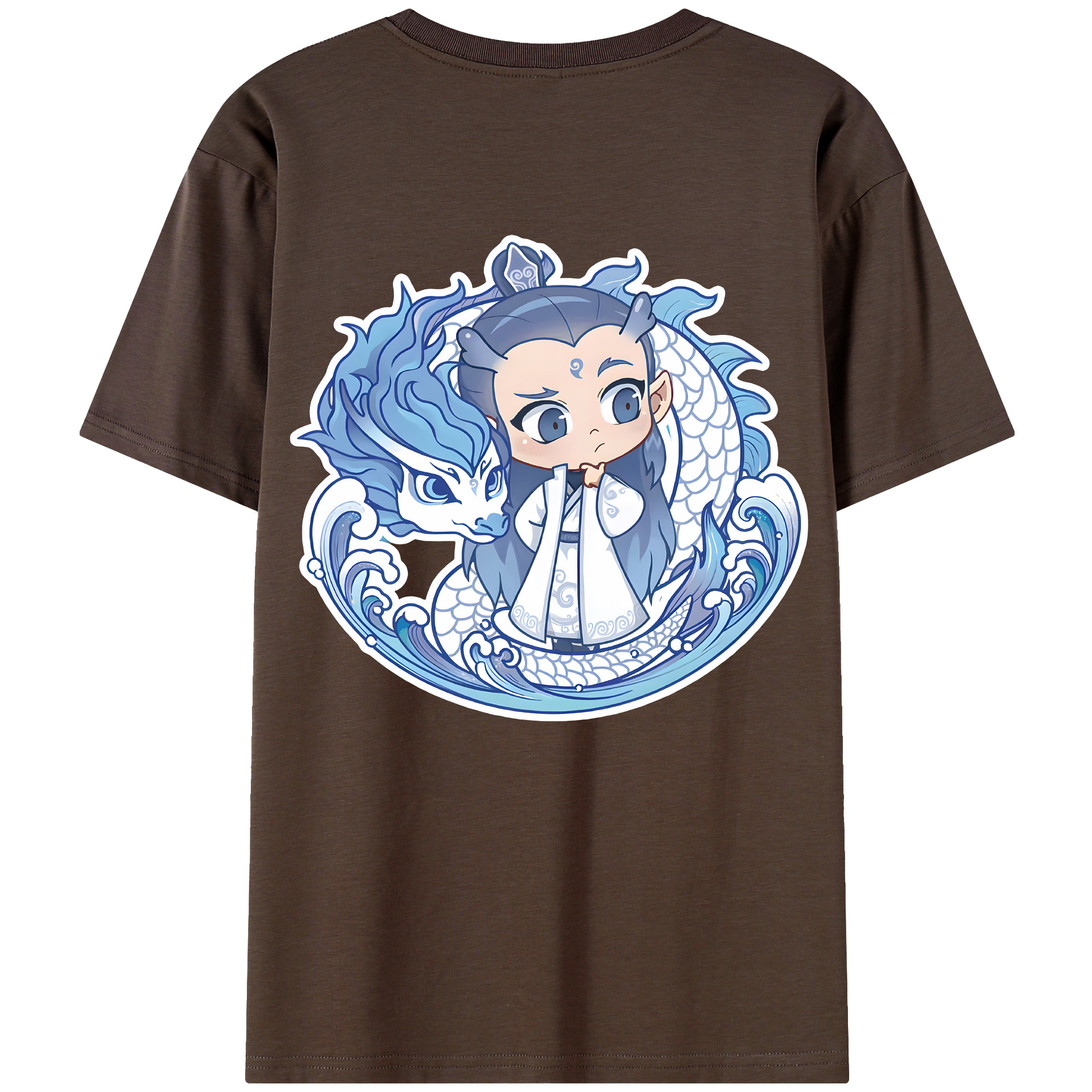 （画像用） Ne Zha 2 ナタ 魔童の大暴れ 綿100％半袖Tシャツ（背面プリント）