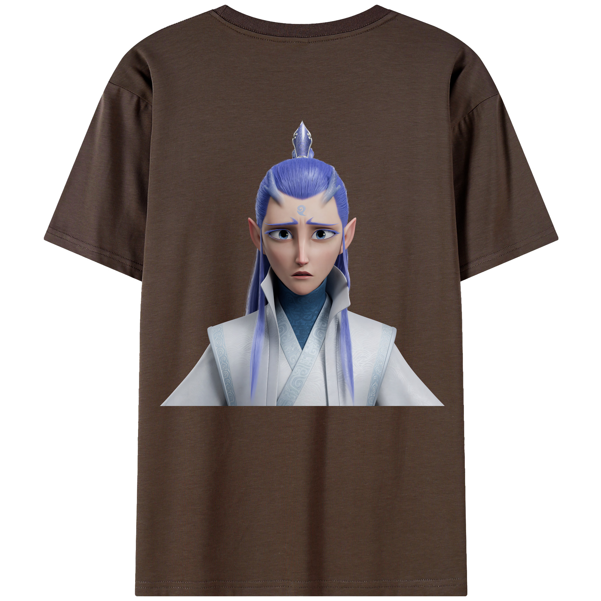 （画像用） Ne Zha 2 ナタ 魔童の大暴れ 綿100％半袖Tシャツ（背面プリント）