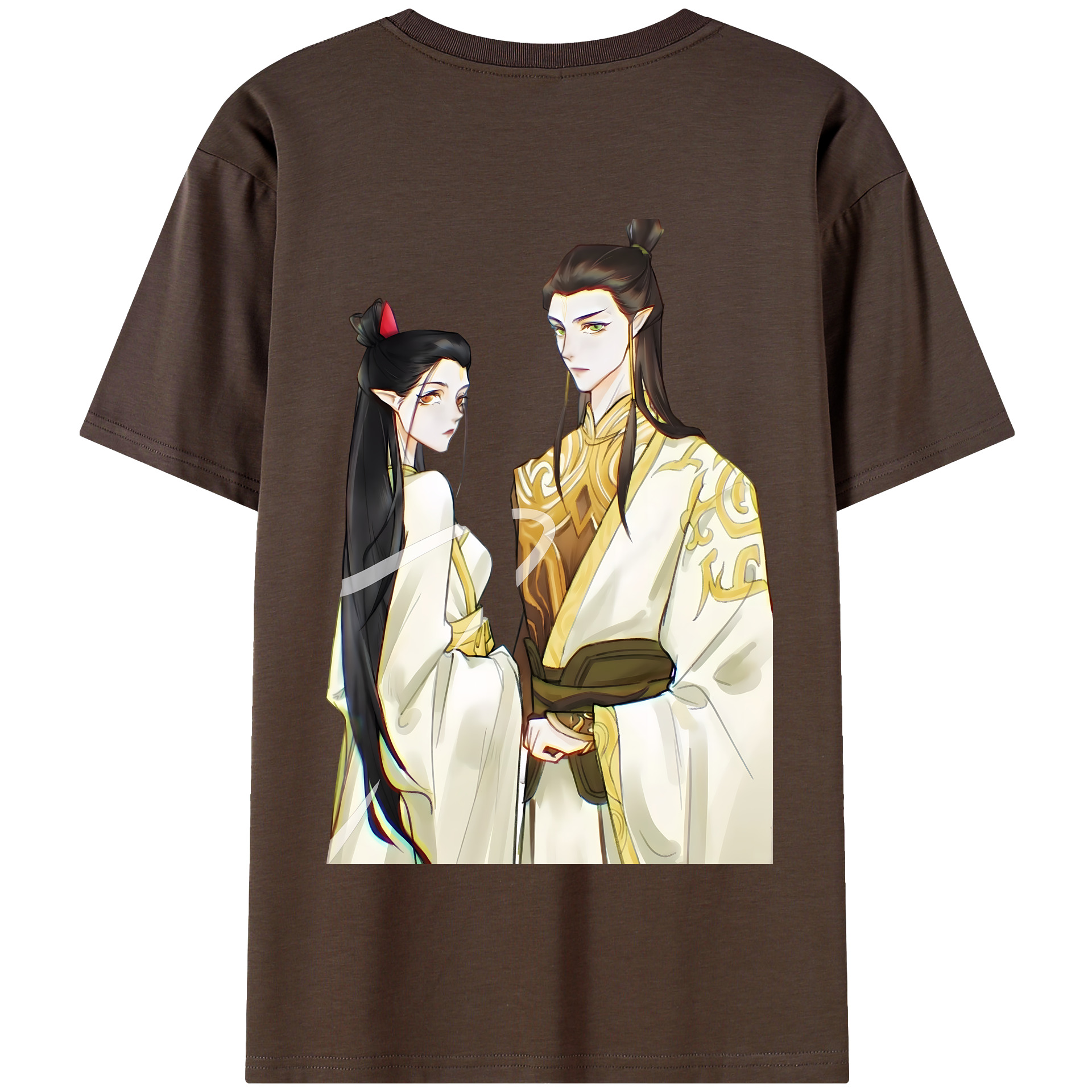 （画像用） Ne Zha 2 ナタ 魔童の大暴れ 綿100％半袖Tシャツ（背面プリント）