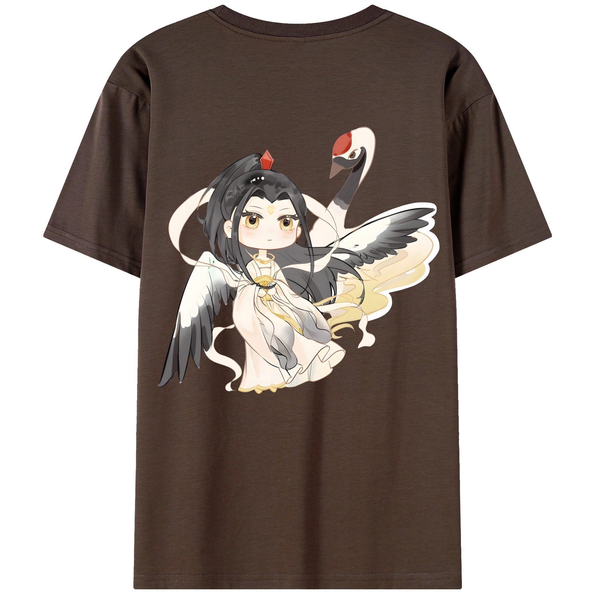 （画像用） Ne Zha 2 ナタ 魔童の大暴れ 綿100％半袖Tシャツ（背面プリント）
