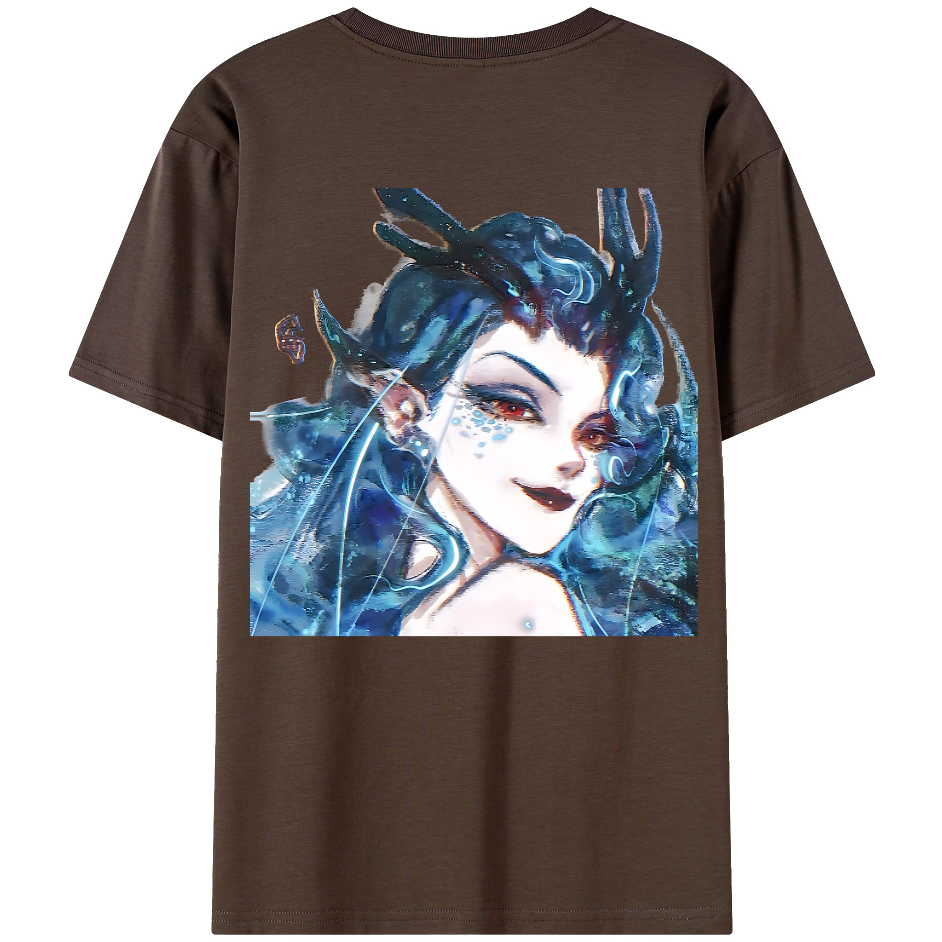 （画像用） Ne Zha 2 ナタ 魔童の大暴れ 綿100％半袖Tシャツ（背面プリント）