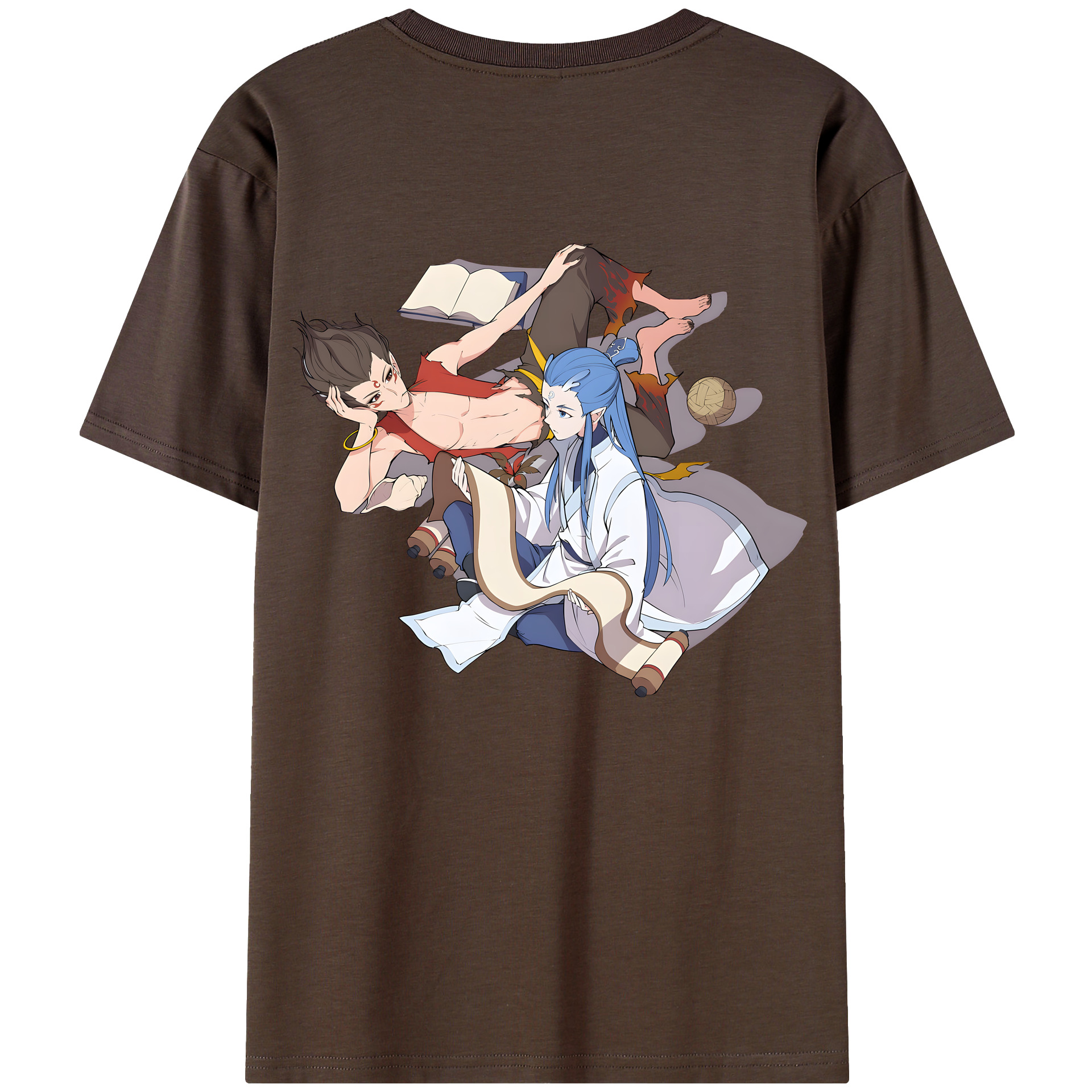 （画像用） Ne Zha 2 ナタ 魔童の大暴れ 綿100％半袖Tシャツ（背面プリント）