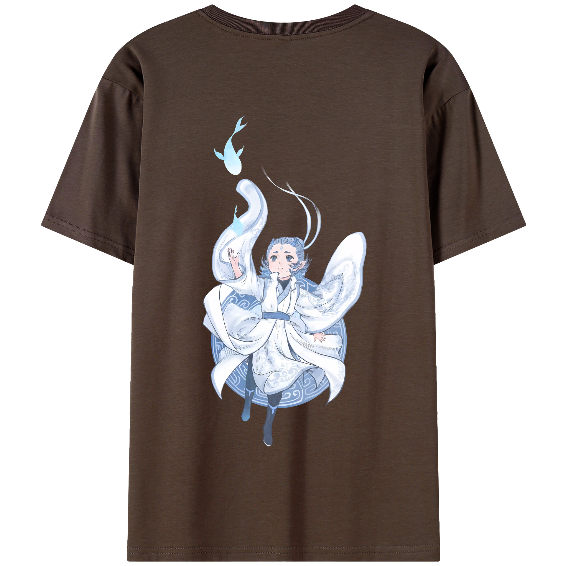 （画像用） Ne Zha 2 ナタ 魔童の大暴れ 綿100％半袖Tシャツ（背面プリント）