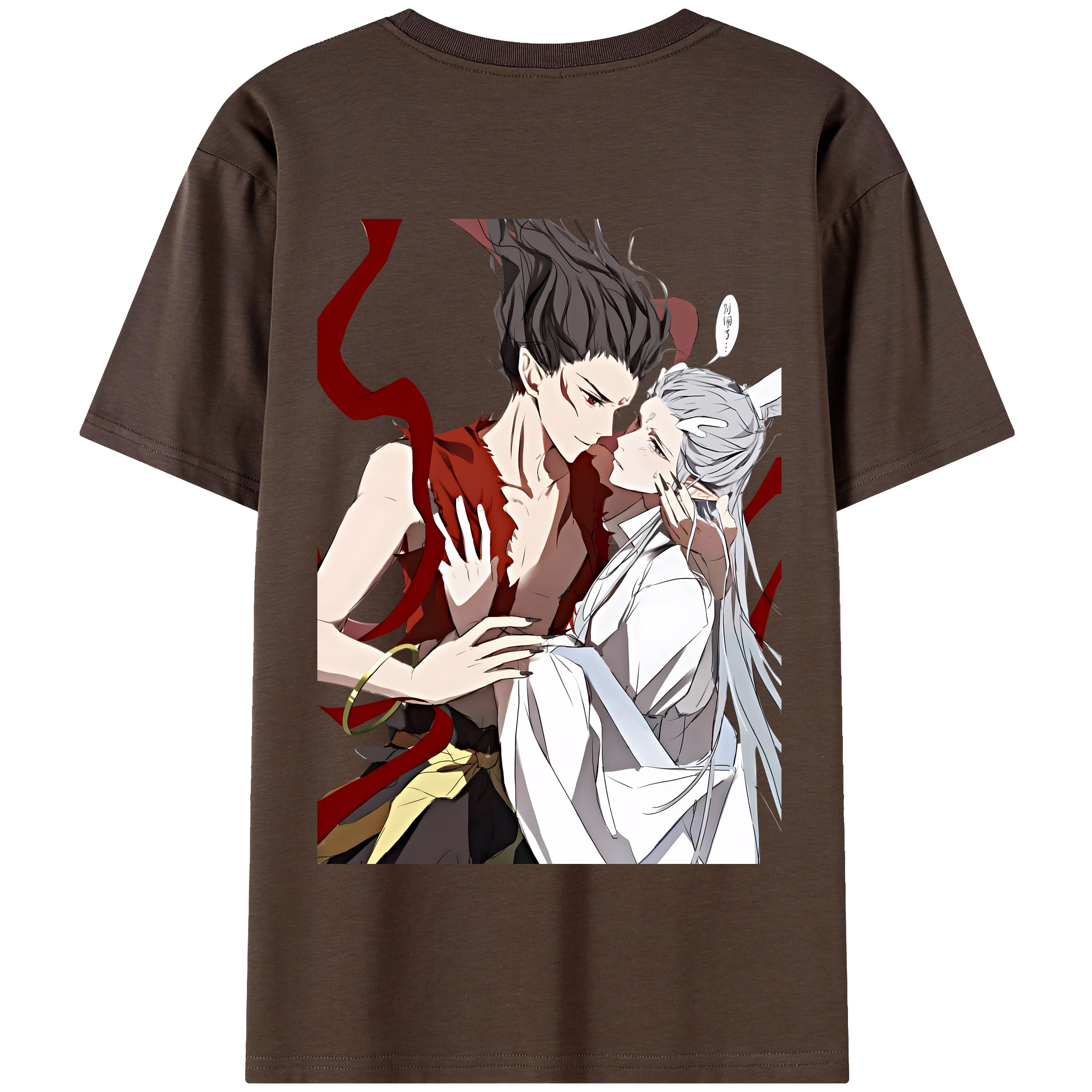 （画像用） Ne Zha 2 ナタ 魔童の大暴れ 綿100％半袖Tシャツ（背面プリント）