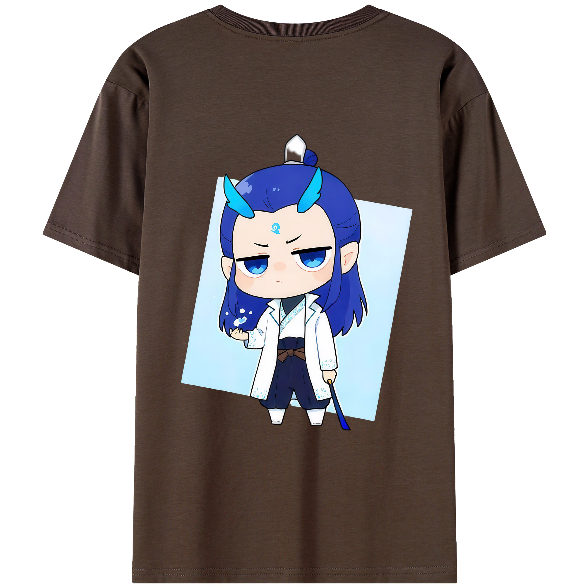 （画像用） Ne Zha 2 ナタ 魔童の大暴れ 綿100％半袖Tシャツ（背面プリント）