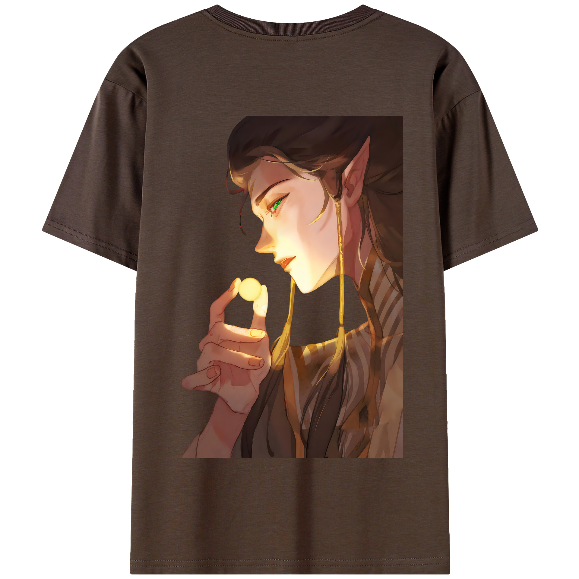 （画像用） Ne Zha 2 ナタ 魔童の大暴れ 綿100％半袖Tシャツ（背面プリント）