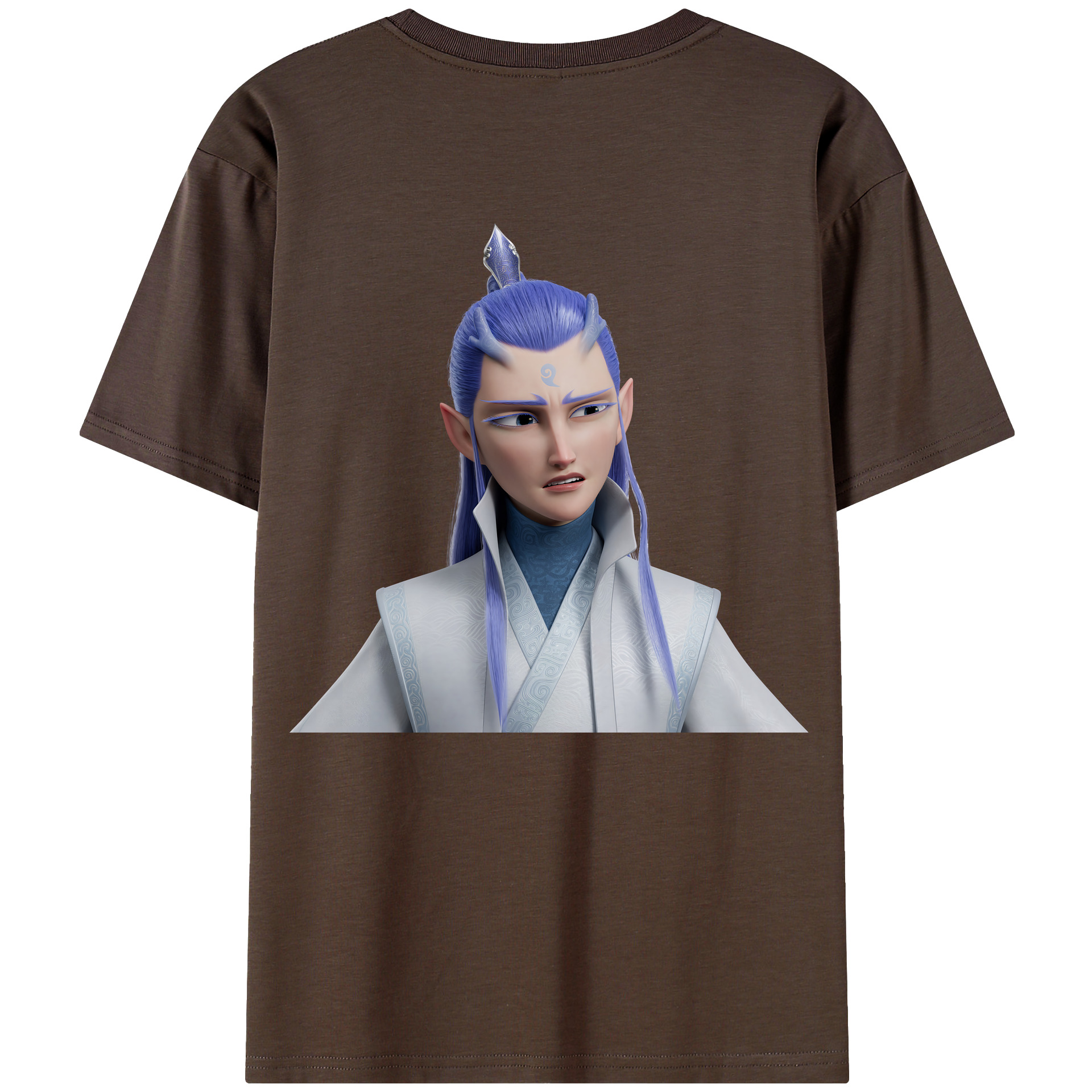（画像用） Ne Zha 2 ナタ 魔童の大暴れ 綿100％半袖Tシャツ（背面プリント）