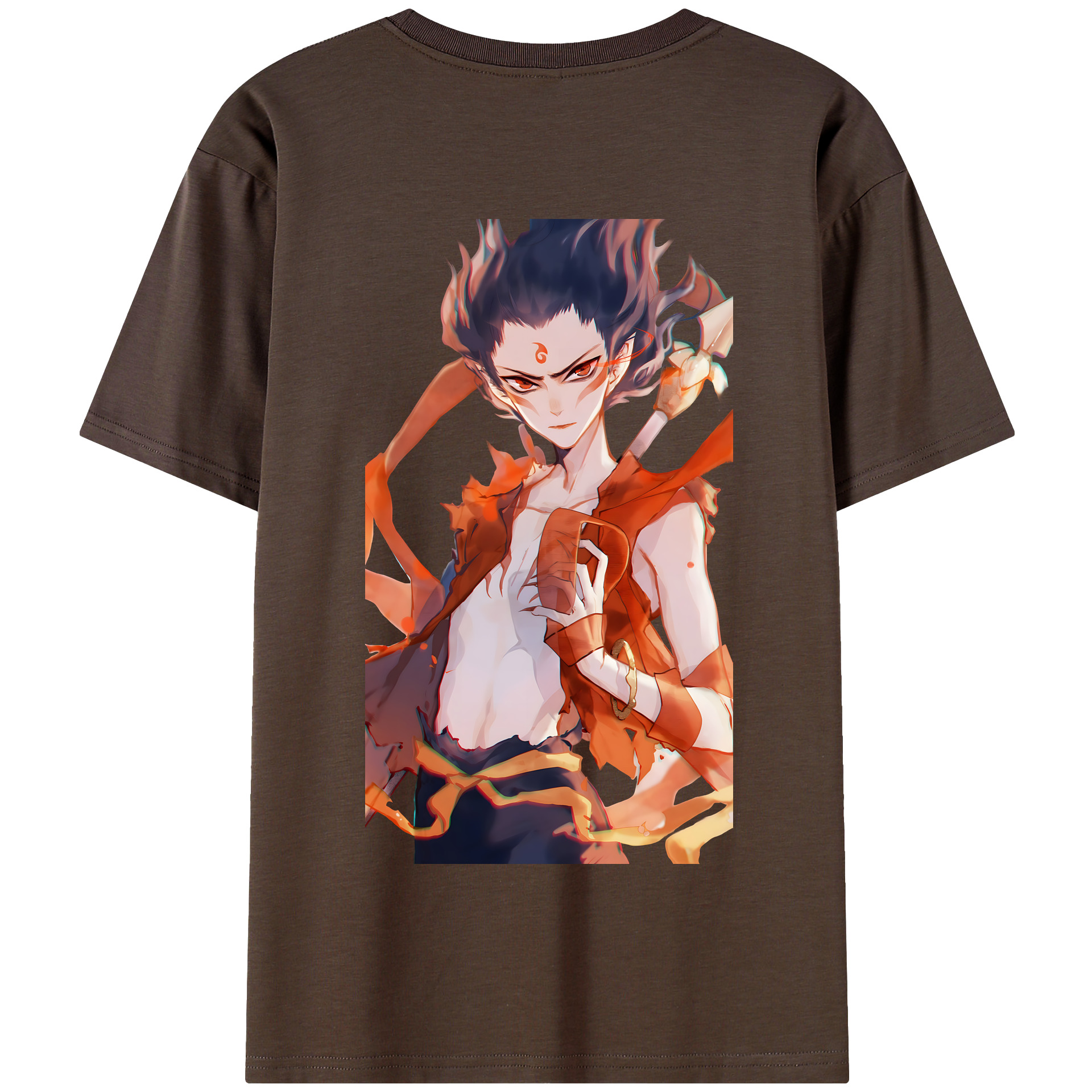 （画像用） Ne Zha 2 ナタ 魔童の大暴れ 綿100％半袖Tシャツ（背面プリント）