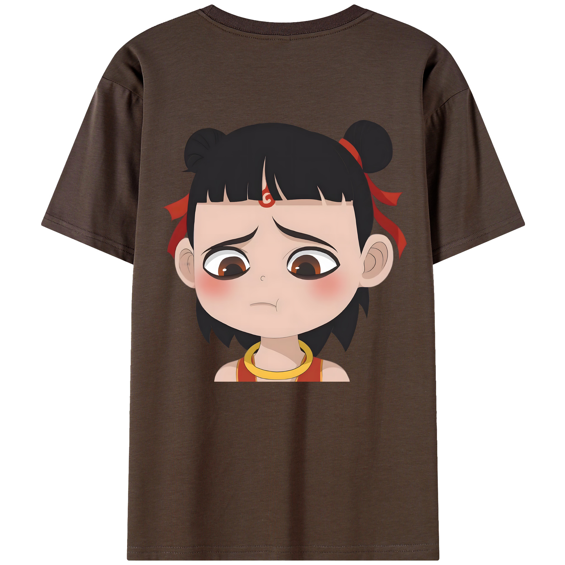 （画像用） Ne Zha 2 ナタ 魔童の大暴れ 綿100％半袖Tシャツ（背面プリント）