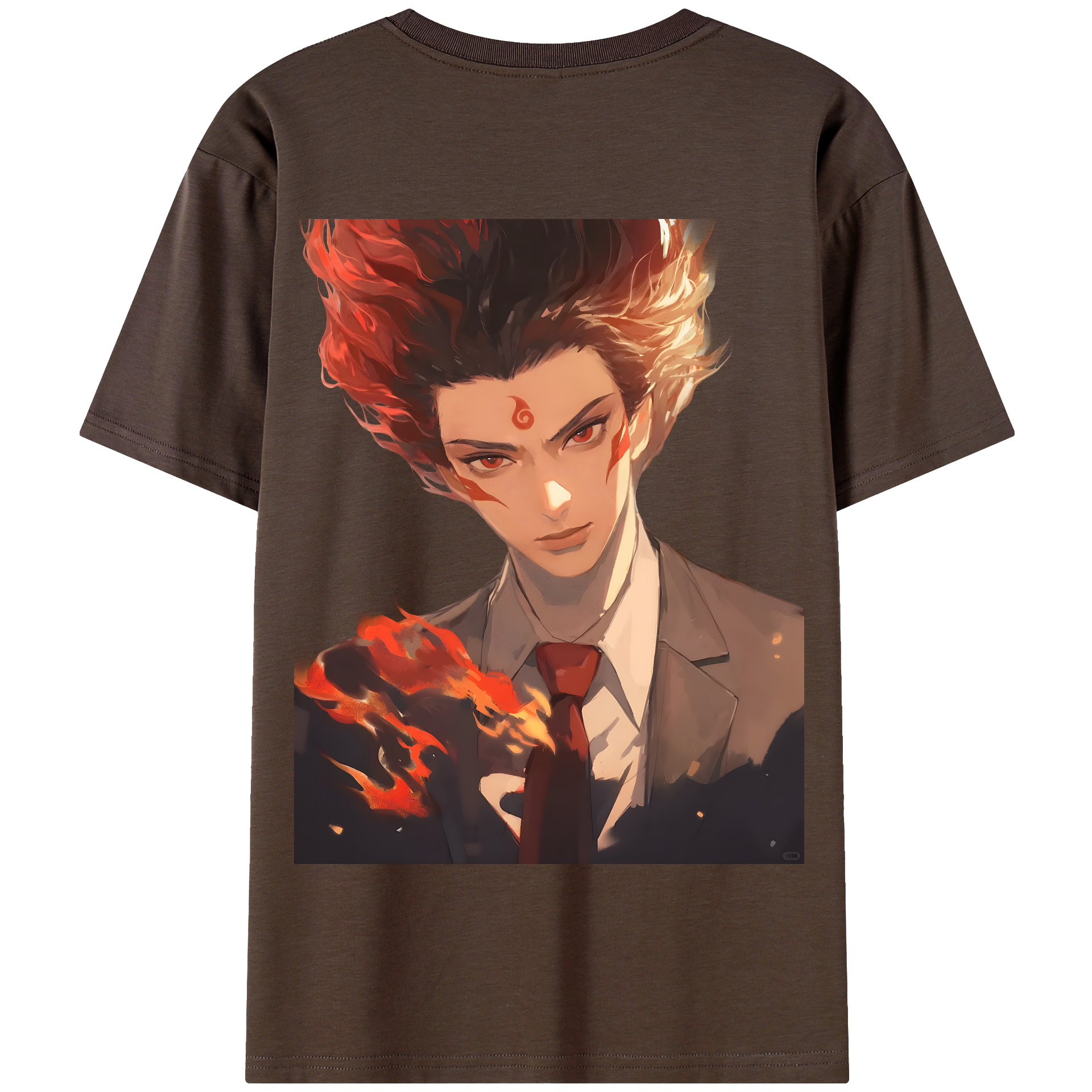 （画像用） Ne Zha 2 ナタ 魔童の大暴れ 綿100％半袖Tシャツ（背面プリント）