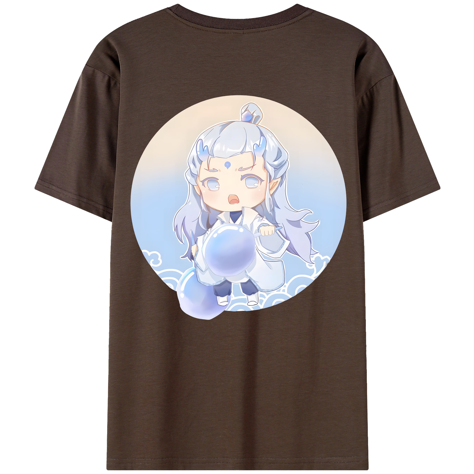（画像用） Ne Zha 2 ナタ 魔童の大暴れ 綿100％半袖Tシャツ（背面プリント）