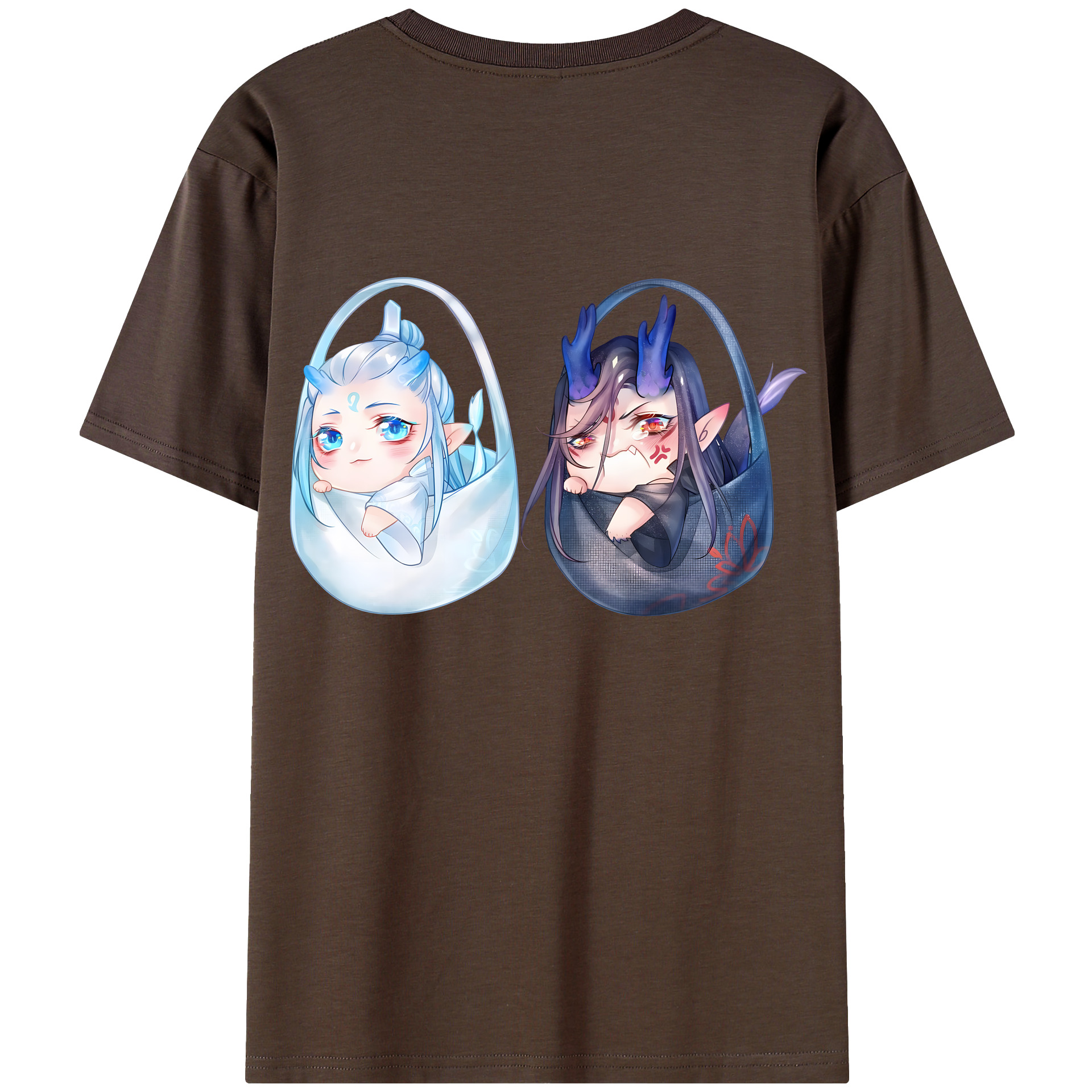 （画像用） Ne Zha 2 ナタ 魔童の大暴れ 綿100％半袖Tシャツ（背面プリント）