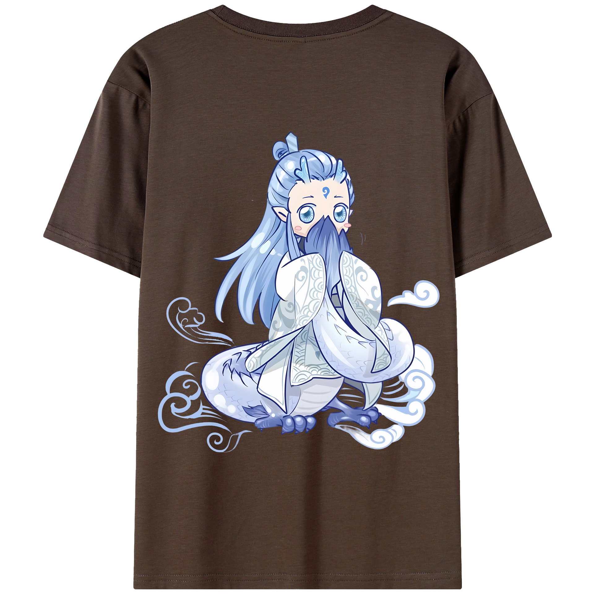 （画像用） Ne Zha 2 ナタ 魔童の大暴れ 綿100％半袖Tシャツ（背面プリント）