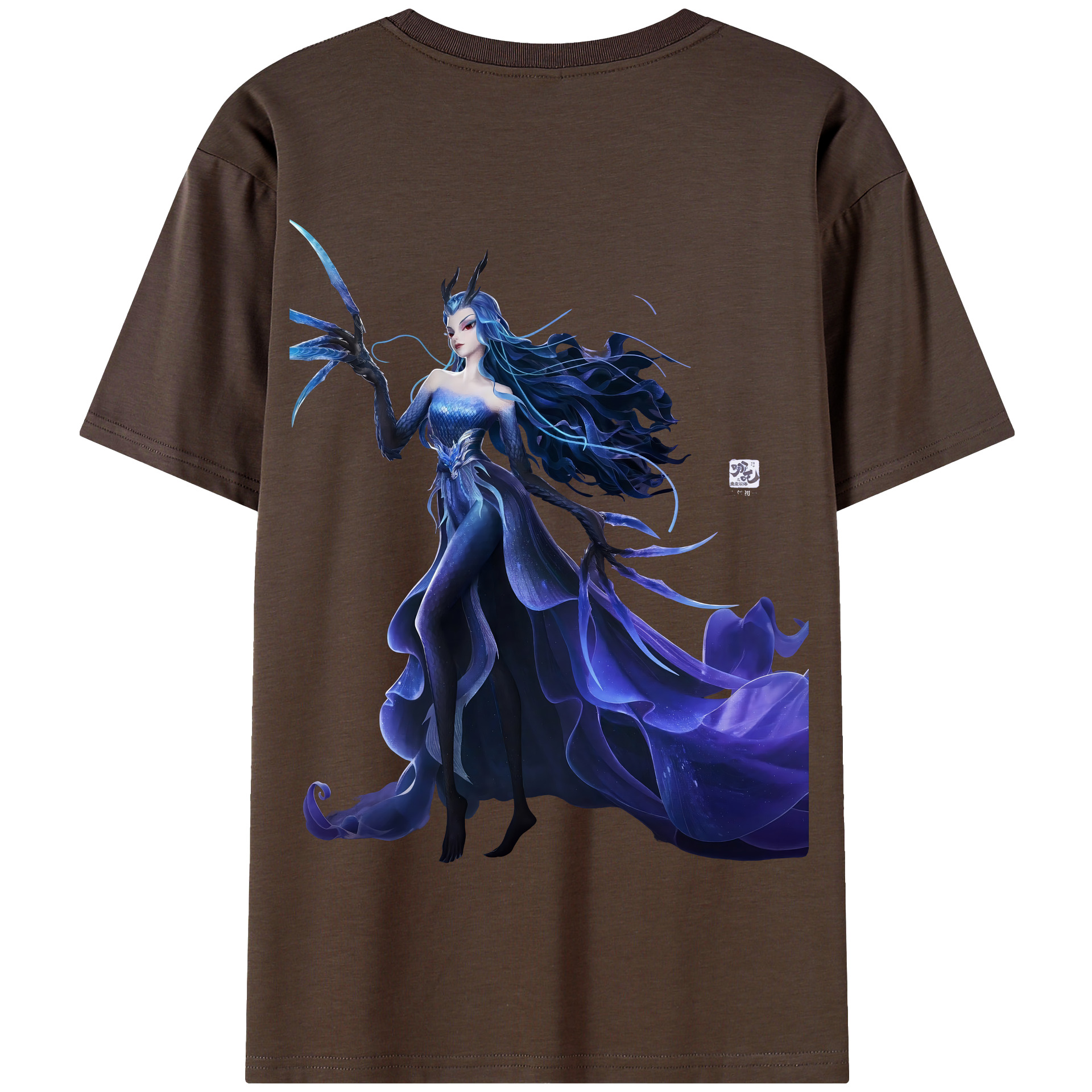 （画像用） Ne Zha 2 ナタ 魔童の大暴れ 綿100％半袖Tシャツ（背面プリント）