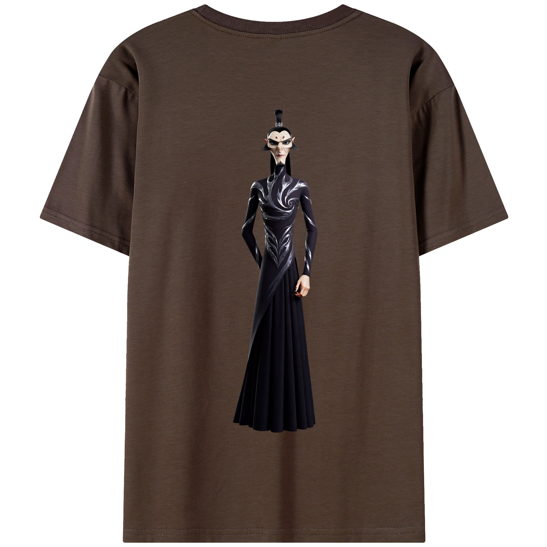 （画像用） Ne Zha 2 ナタ 魔童の大暴れ 綿100％半袖Tシャツ（背面プリント）