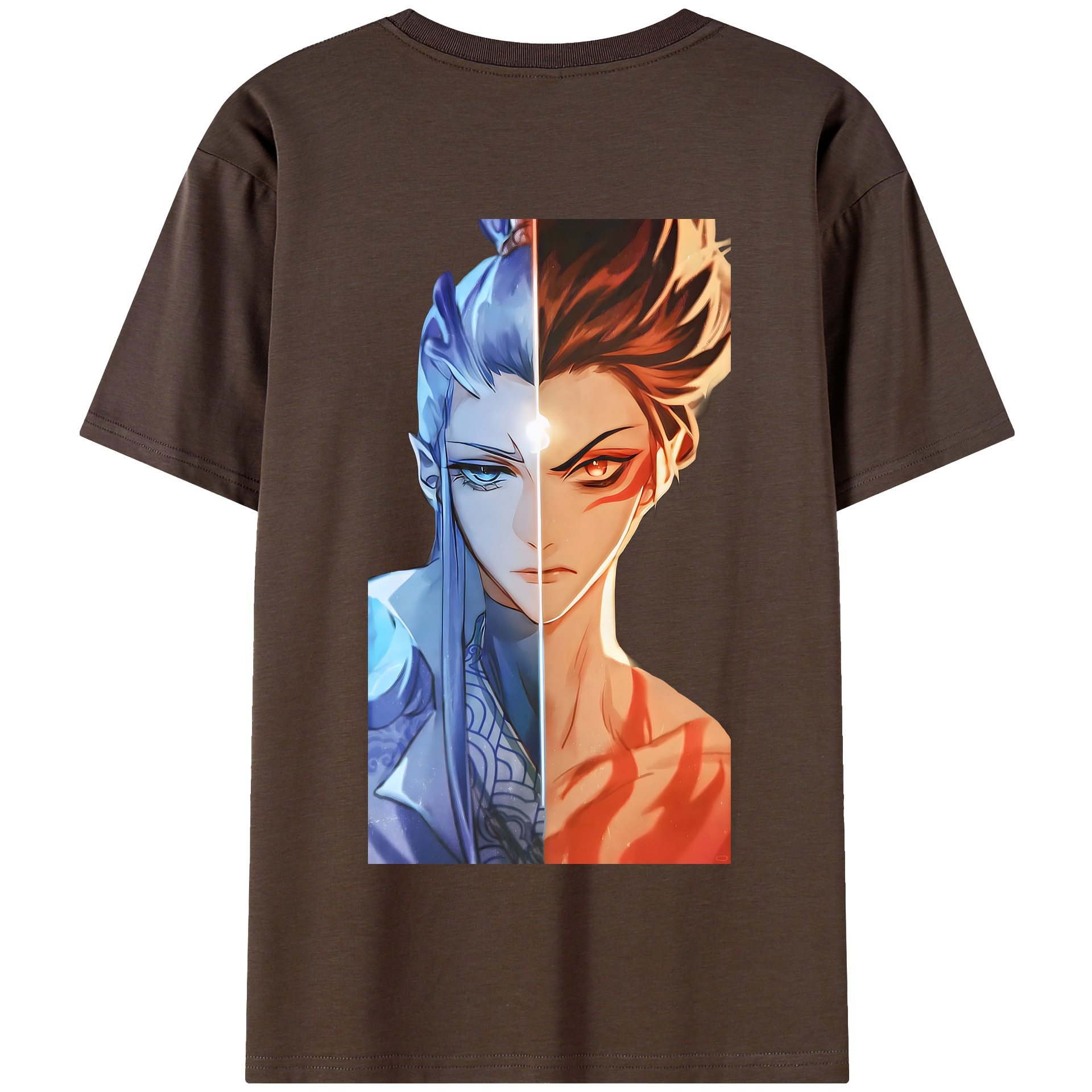 （画像用） Ne Zha 2 ナタ 魔童の大暴れ 綿100％半袖Tシャツ（背面プリント）