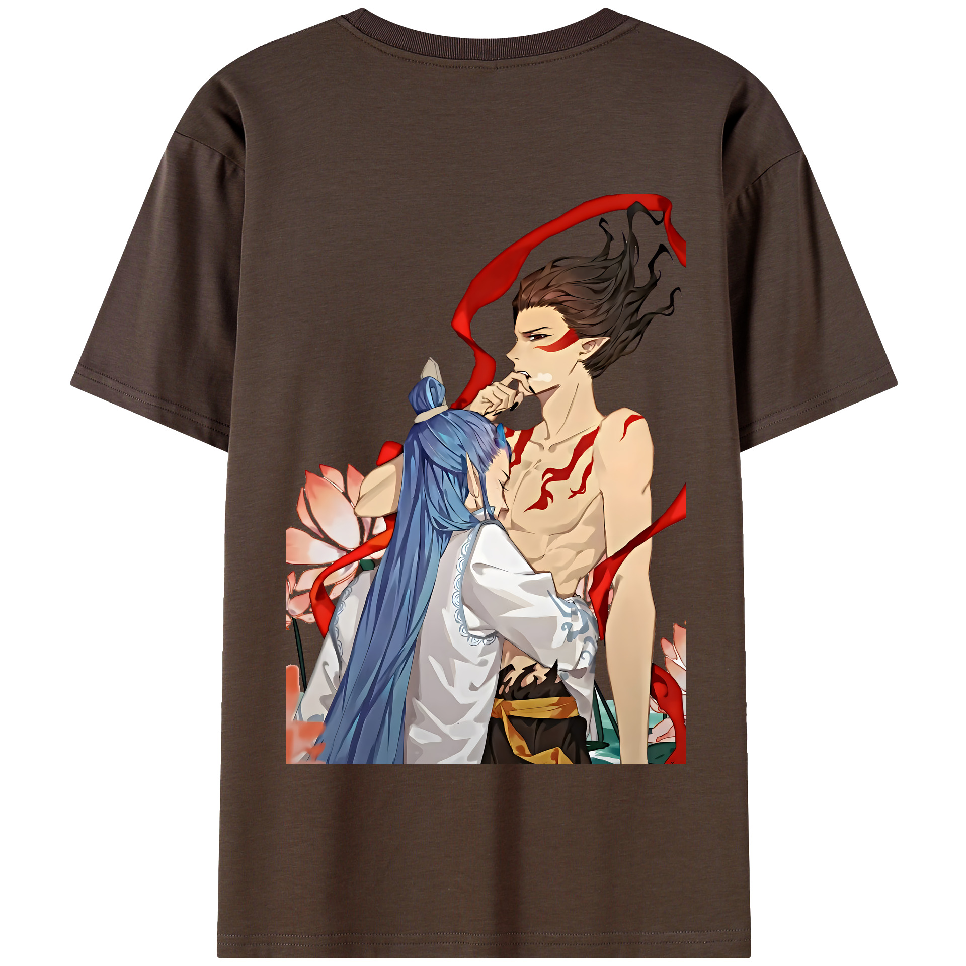 （画像用） Ne Zha 2 ナタ 魔童の大暴れ 綿100％半袖Tシャツ（背面プリント）