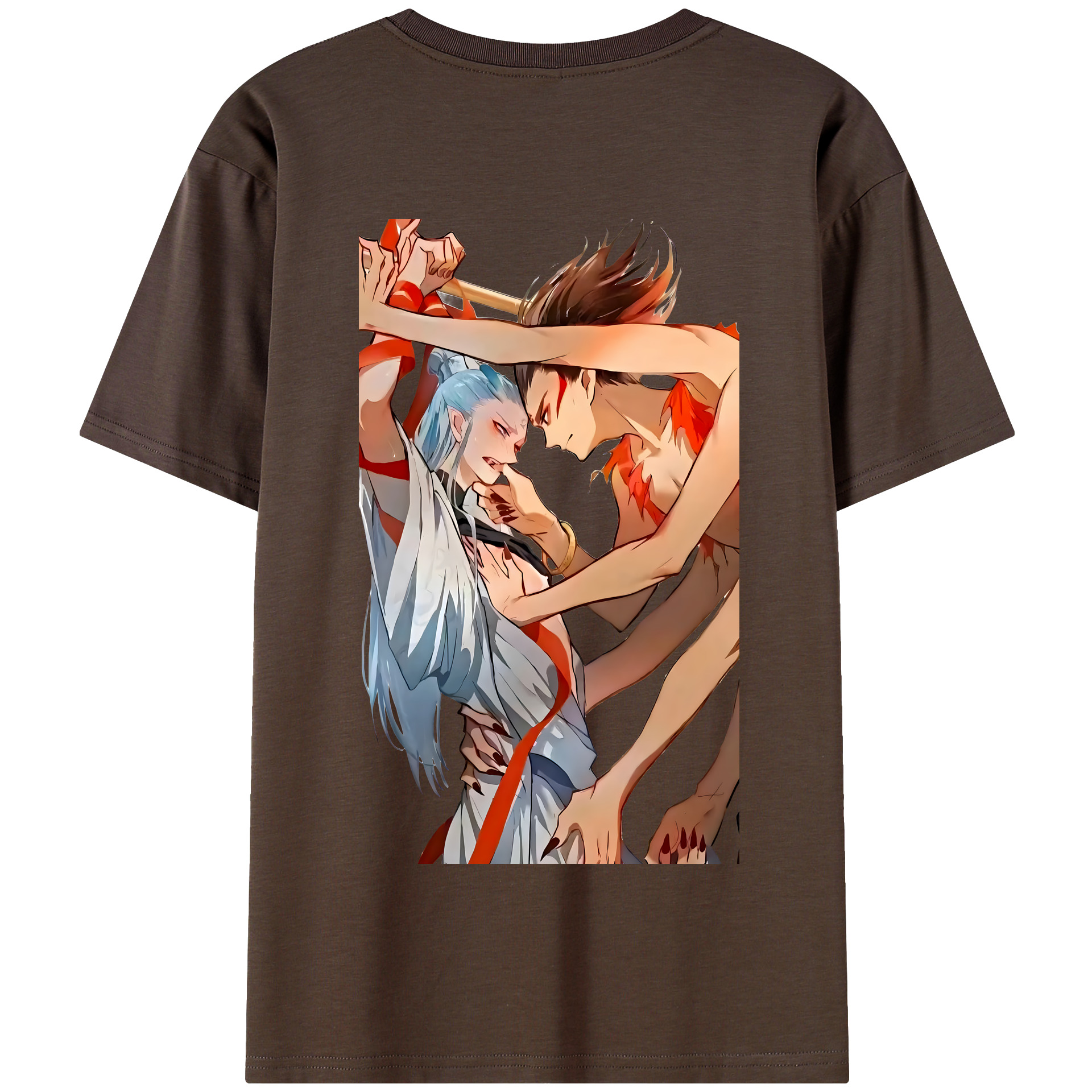 （画像用） Ne Zha 2 ナタ 魔童の大暴れ 綿100％半袖Tシャツ（背面プリント）