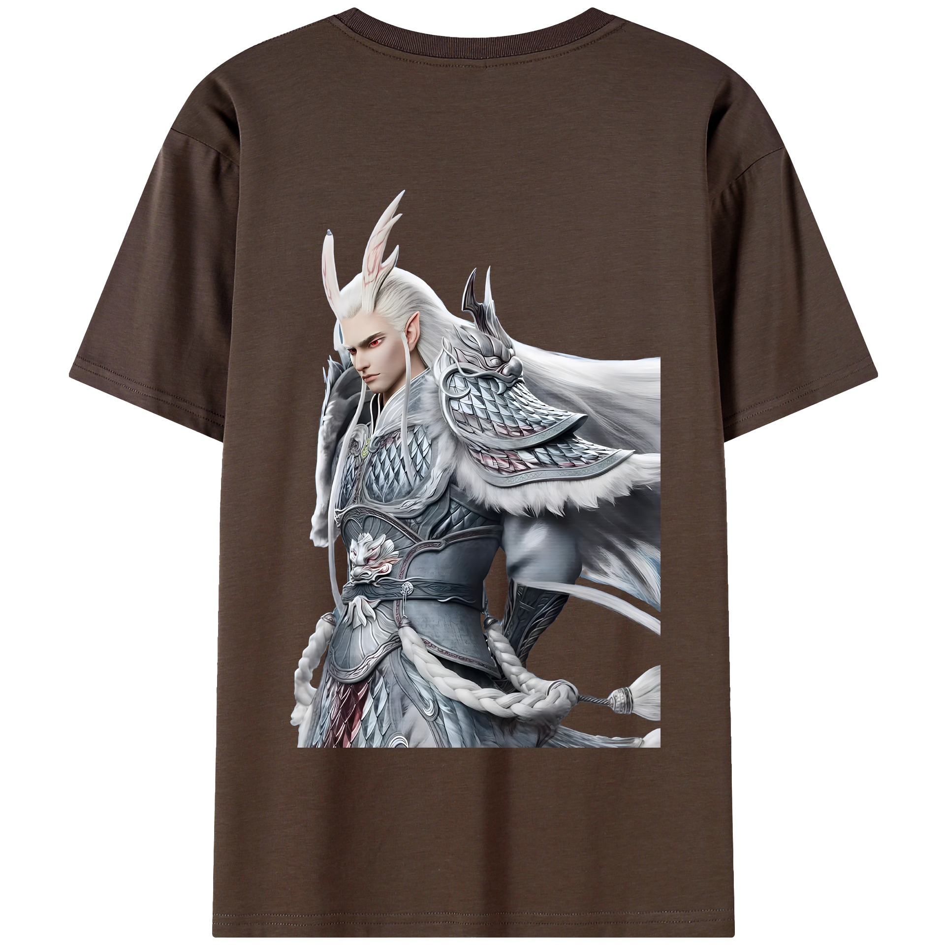 （画像用） Ne Zha 2 ナタ 魔童の大暴れ 綿100％半袖Tシャツ（背面プリント）