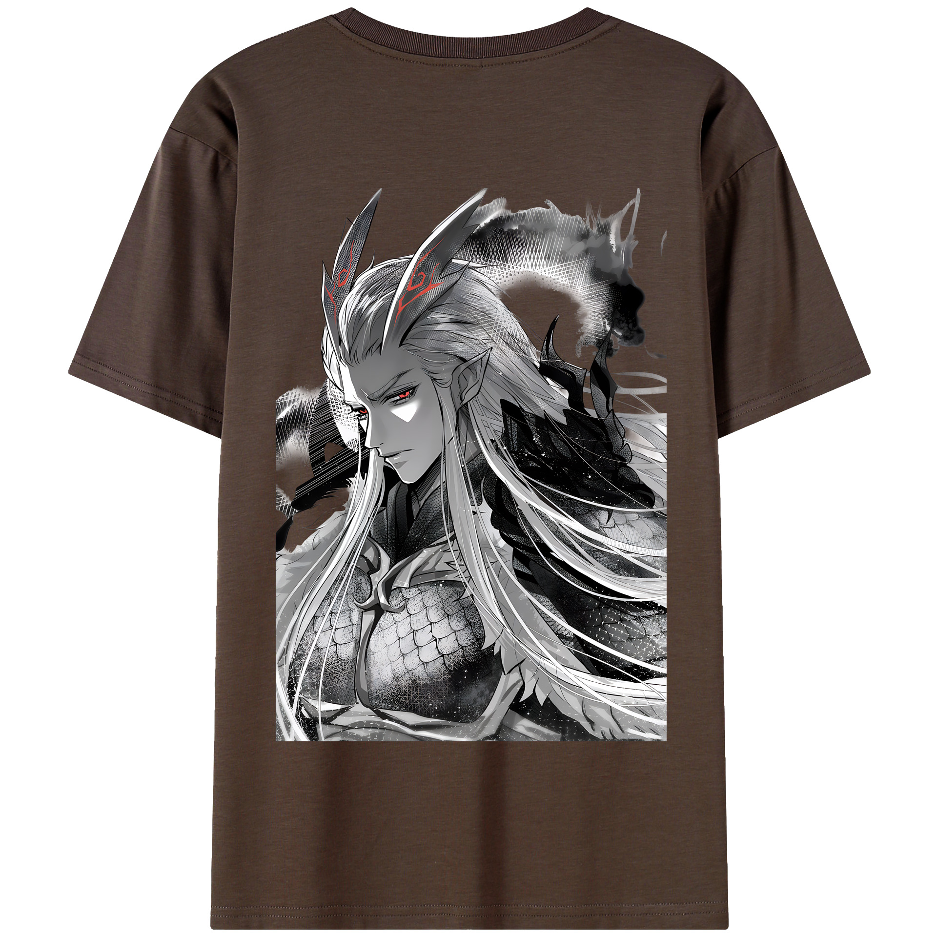 （画像用） Ne Zha 2 ナタ 魔童の大暴れ 綿100％半袖Tシャツ（背面プリント）