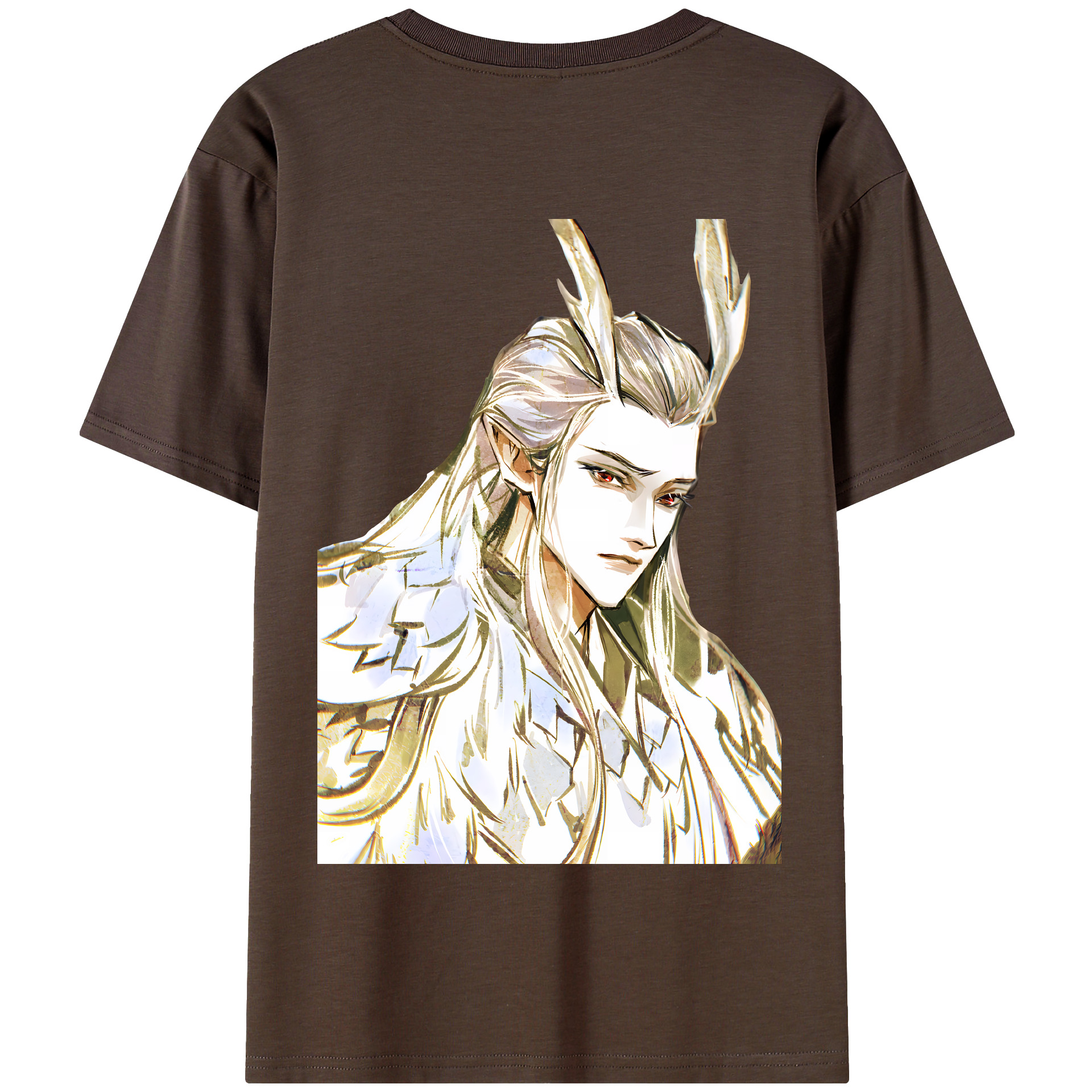 （画像用） Ne Zha 2 ナタ 魔童の大暴れ 綿100％半袖Tシャツ（背面プリント）