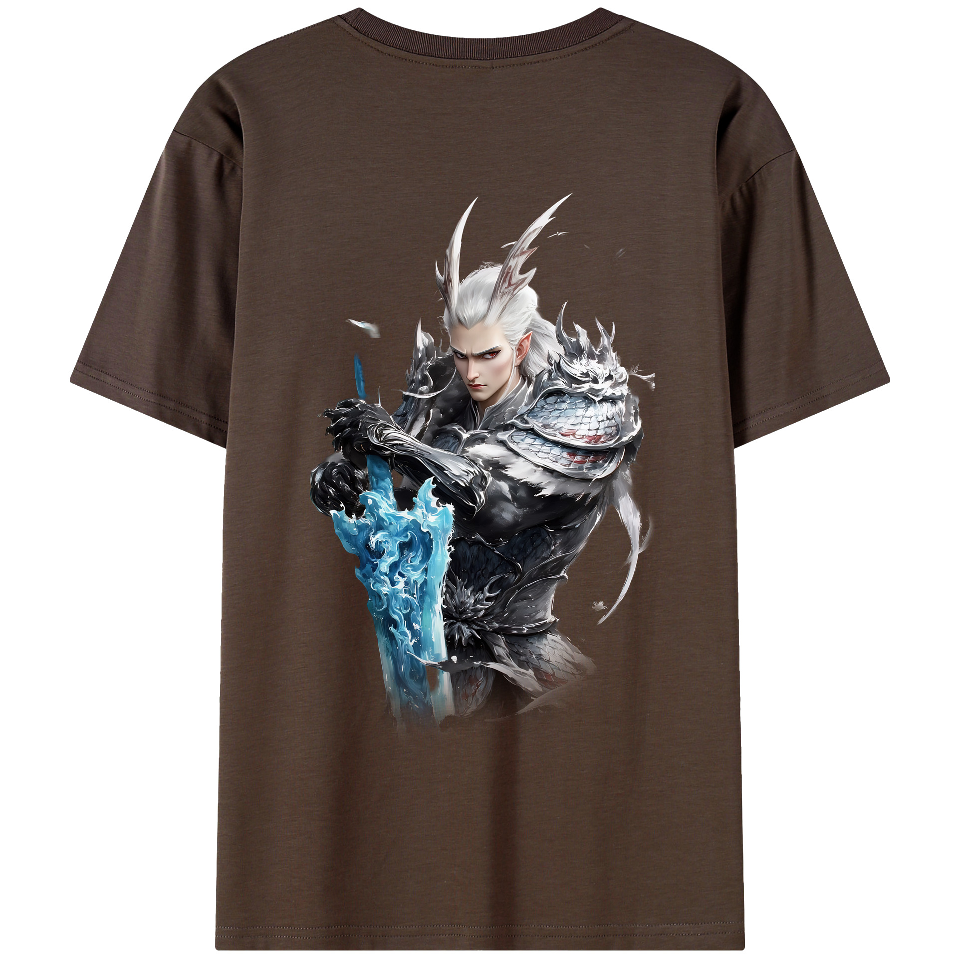 （画像用） Ne Zha 2 ナタ 魔童の大暴れ 綿100％半袖Tシャツ（背面プリント）