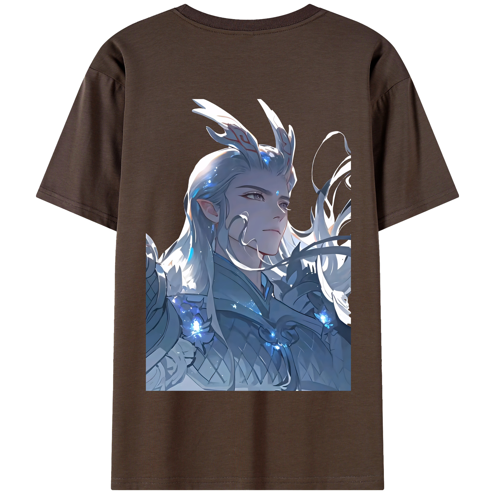 （画像用） Ne Zha 2 ナタ 魔童の大暴れ 綿100％半袖Tシャツ（背面プリント）