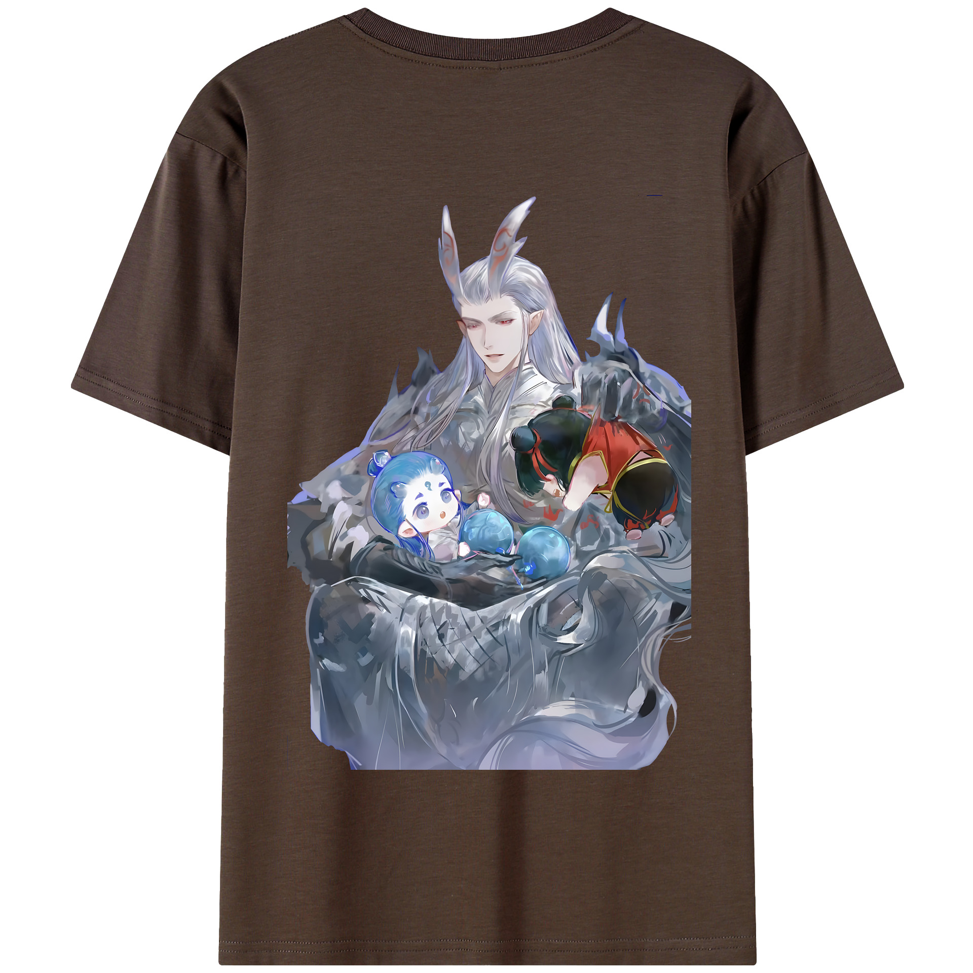 （画像用） Ne Zha 2 ナタ 魔童の大暴れ 綿100％半袖Tシャツ（背面プリント）