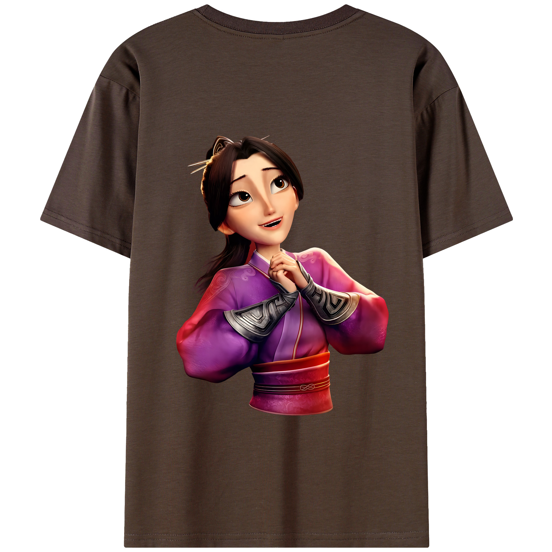 （画像用） Ne Zha 2 ナタ 魔童の大暴れ 綿100％半袖Tシャツ（背面プリント）