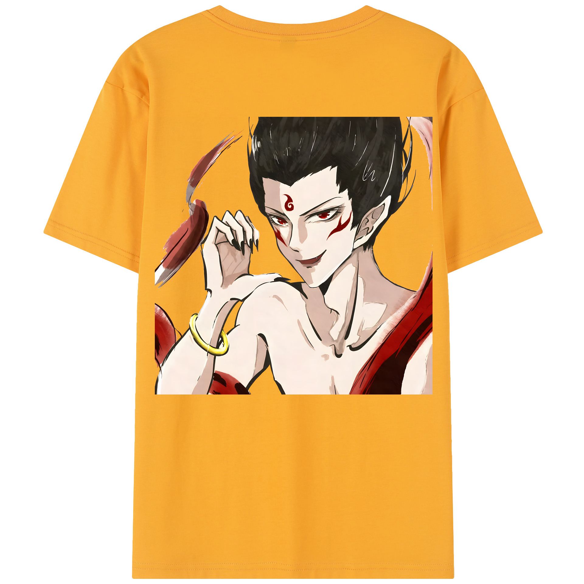 （画像用） Ne Zha 2 ナタ 魔童の大暴れ 綿100％半袖Tシャツ（背面プリント）