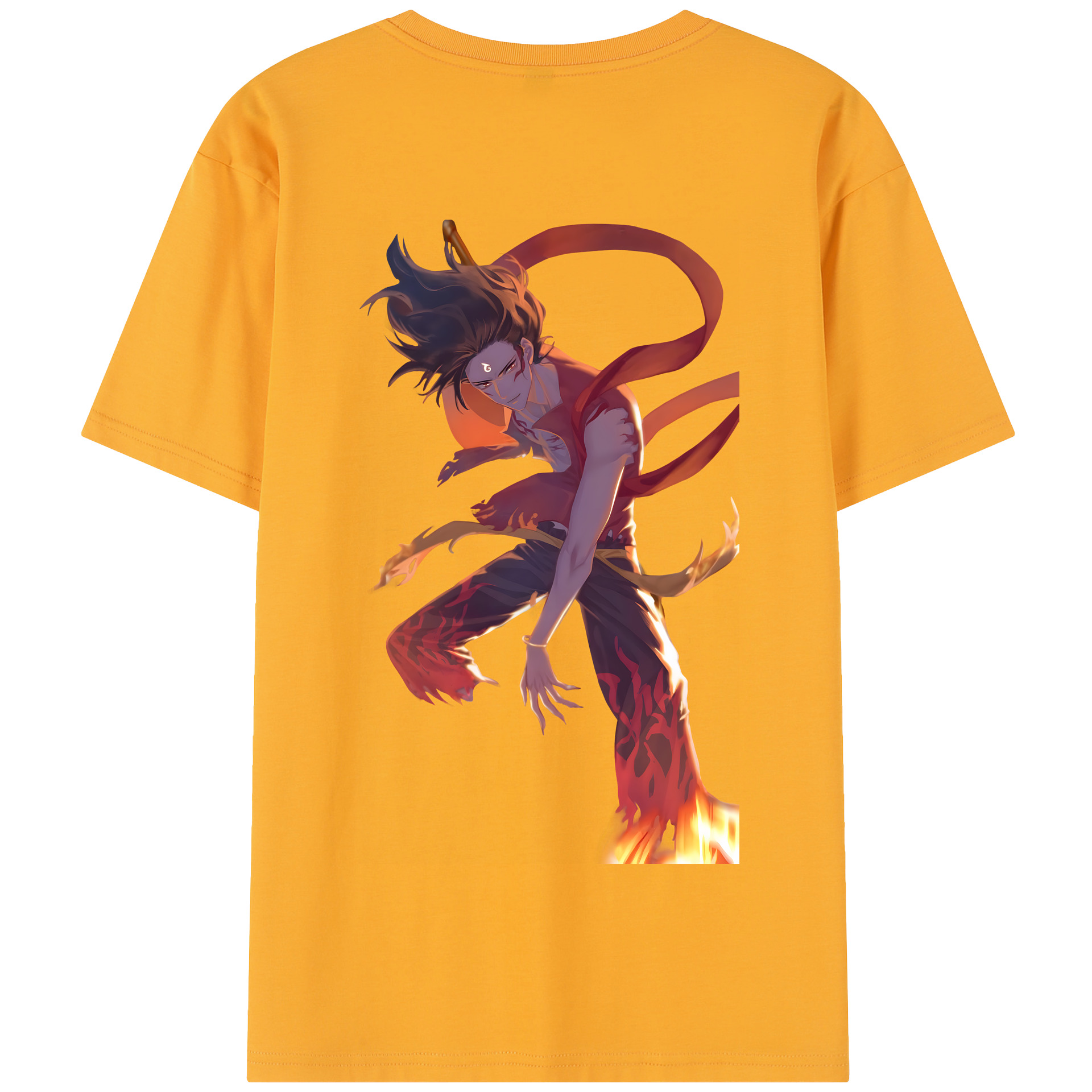 （画像用） Ne Zha 2 ナタ 魔童の大暴れ 綿100％半袖Tシャツ（背面プリント）
