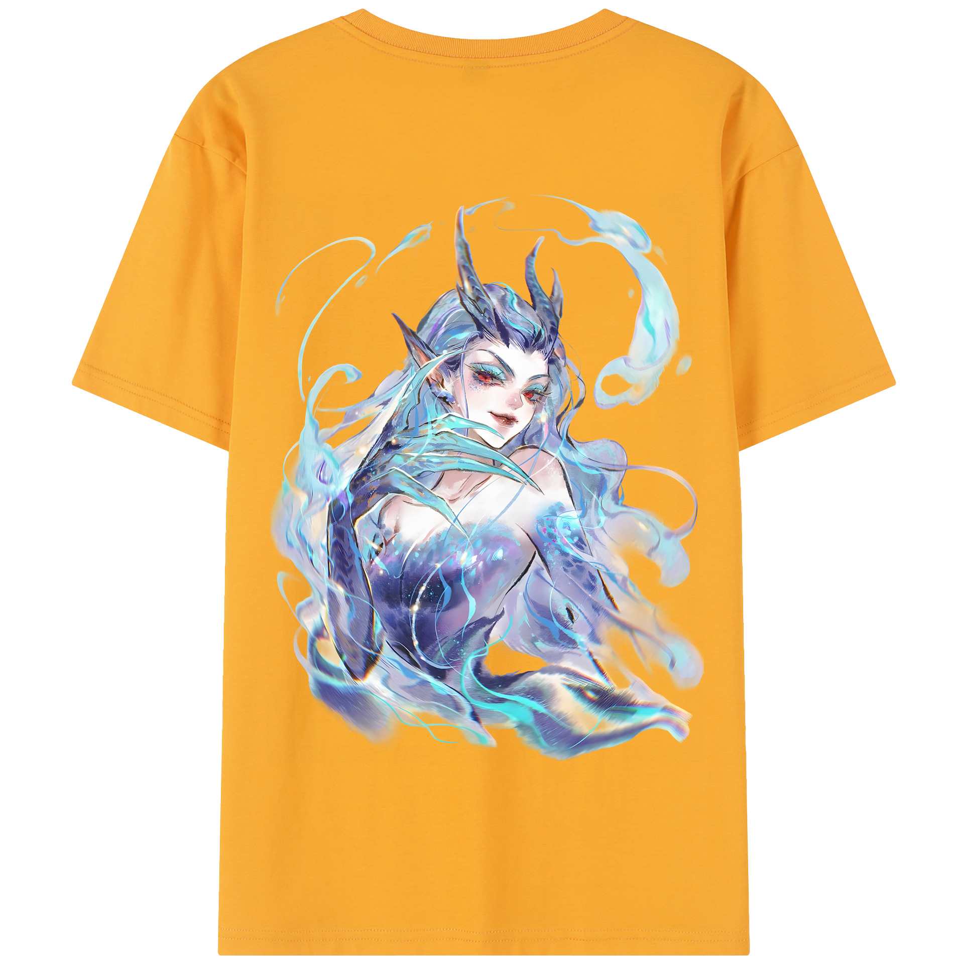 （画像用） Ne Zha 2 ナタ 魔童の大暴れ 綿100％半袖Tシャツ（背面プリント）