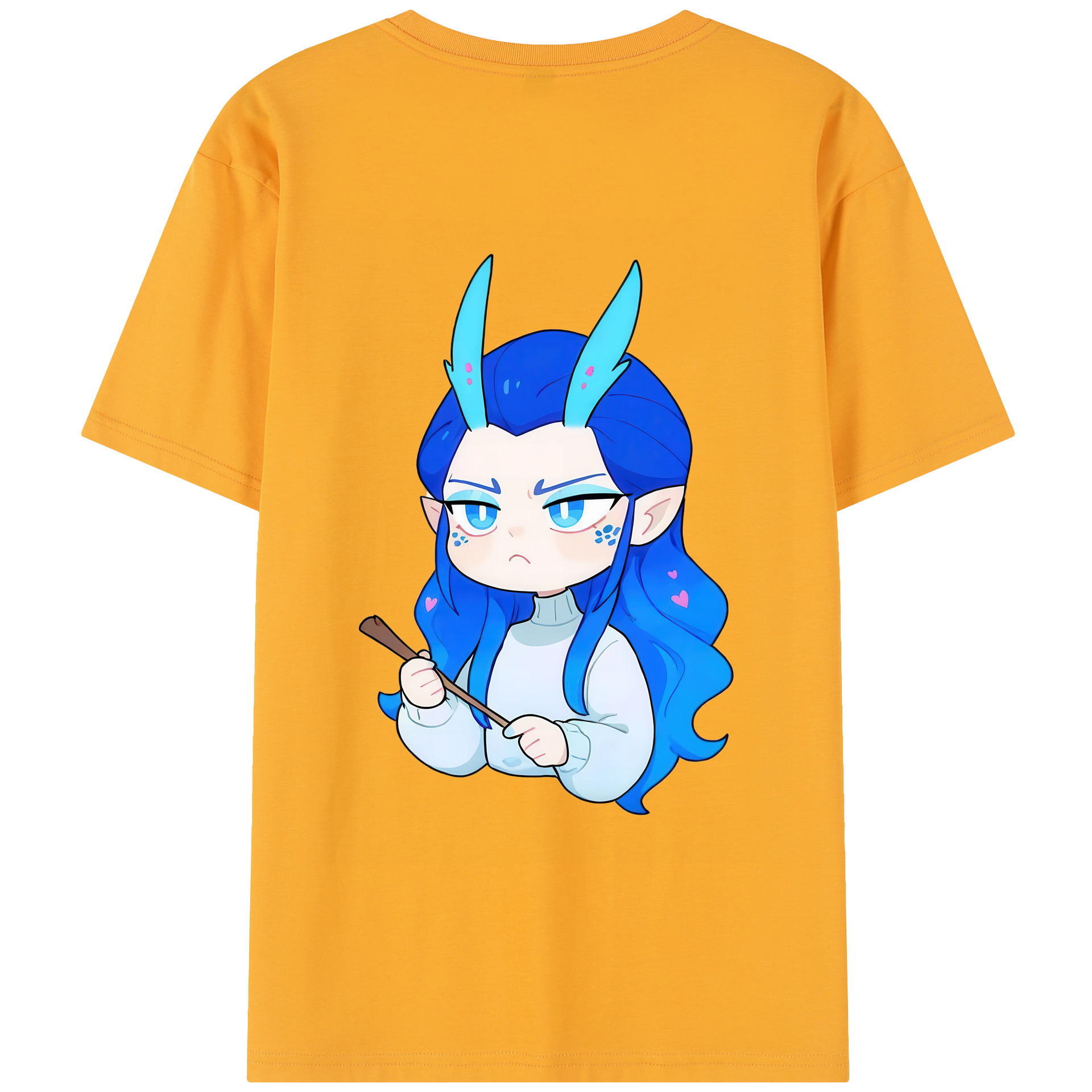 （画像用） Ne Zha 2 ナタ 魔童の大暴れ 綿100％半袖Tシャツ（背面プリント）