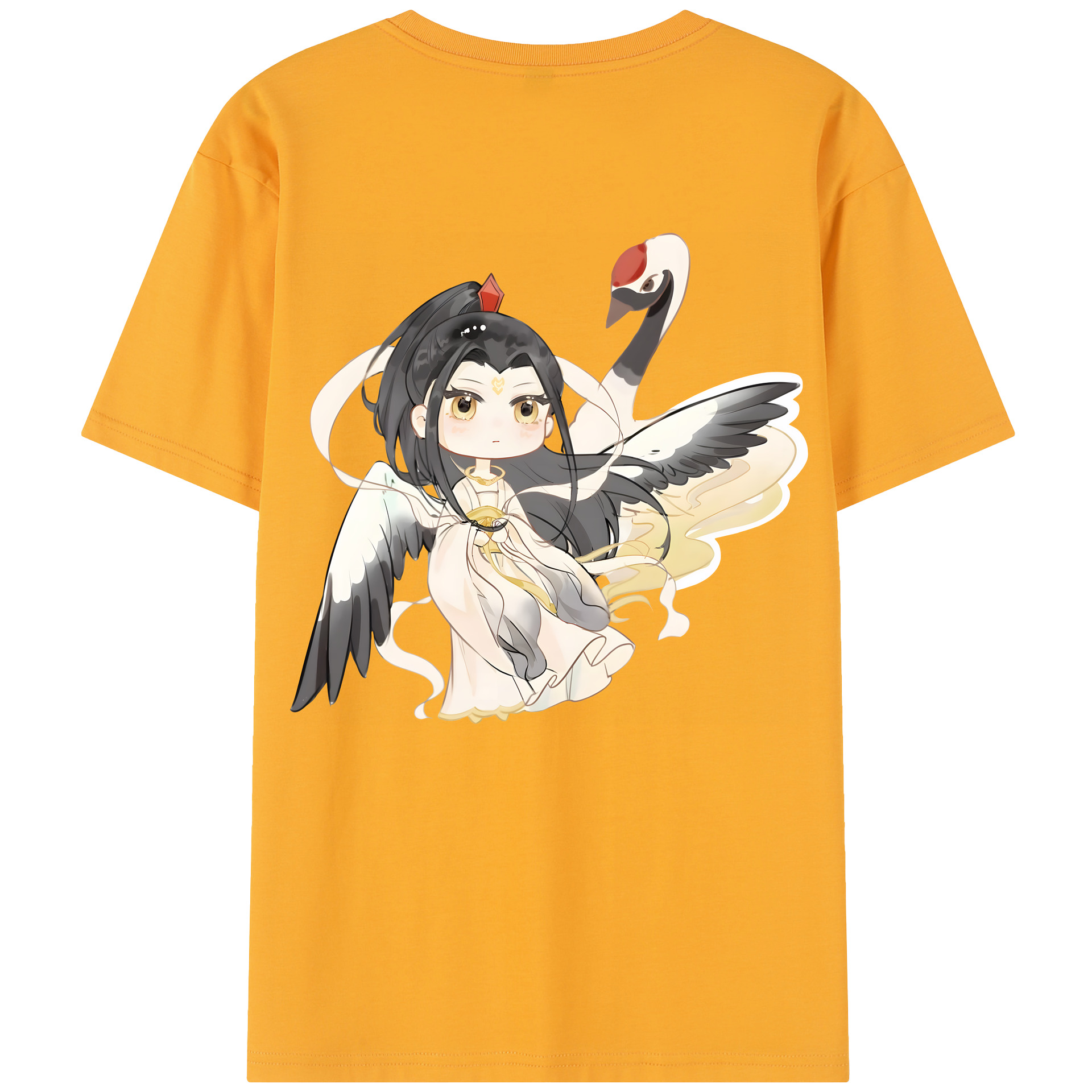 （画像用） Ne Zha 2 ナタ 魔童の大暴れ 綿100％半袖Tシャツ（背面プリント）