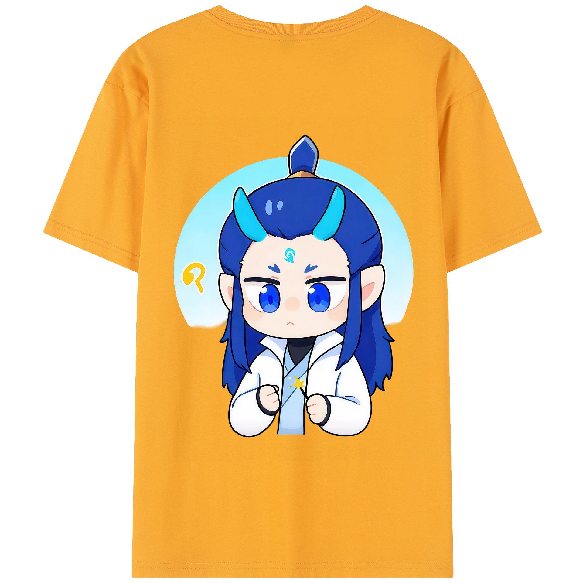 （画像用） Ne Zha 2 ナタ 魔童の大暴れ 綿100％半袖Tシャツ（背面プリント）