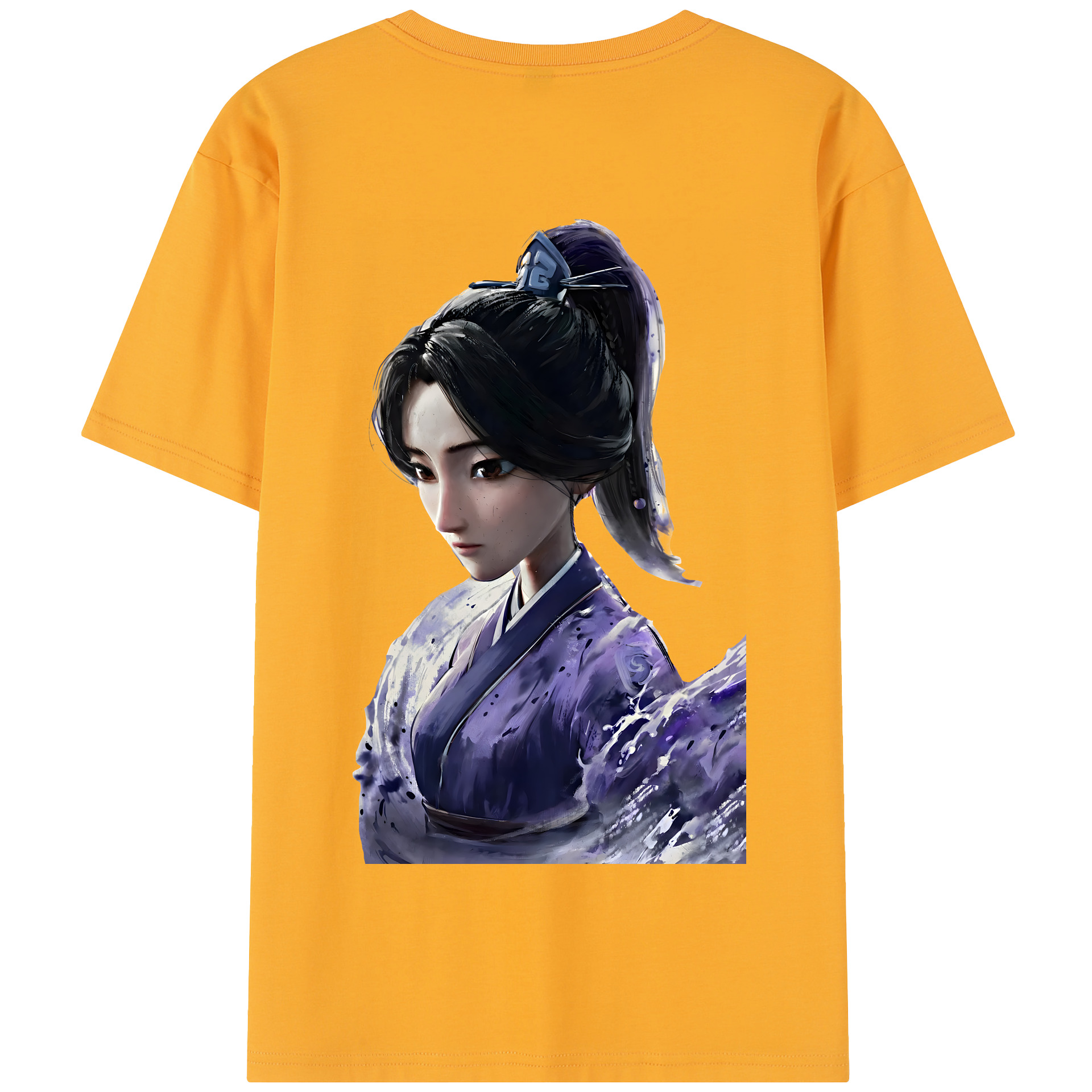 （画像用） Ne Zha 2 ナタ 魔童の大暴れ 綿100％半袖Tシャツ（背面プリント）