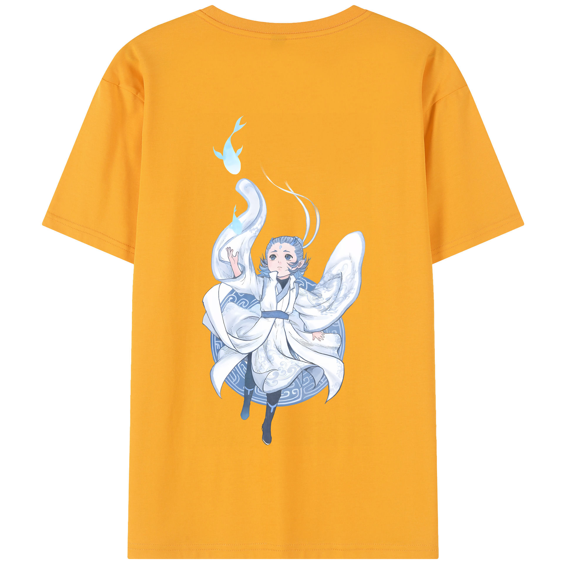 （画像用） Ne Zha 2 ナタ 魔童の大暴れ 綿100％半袖Tシャツ（背面プリント）