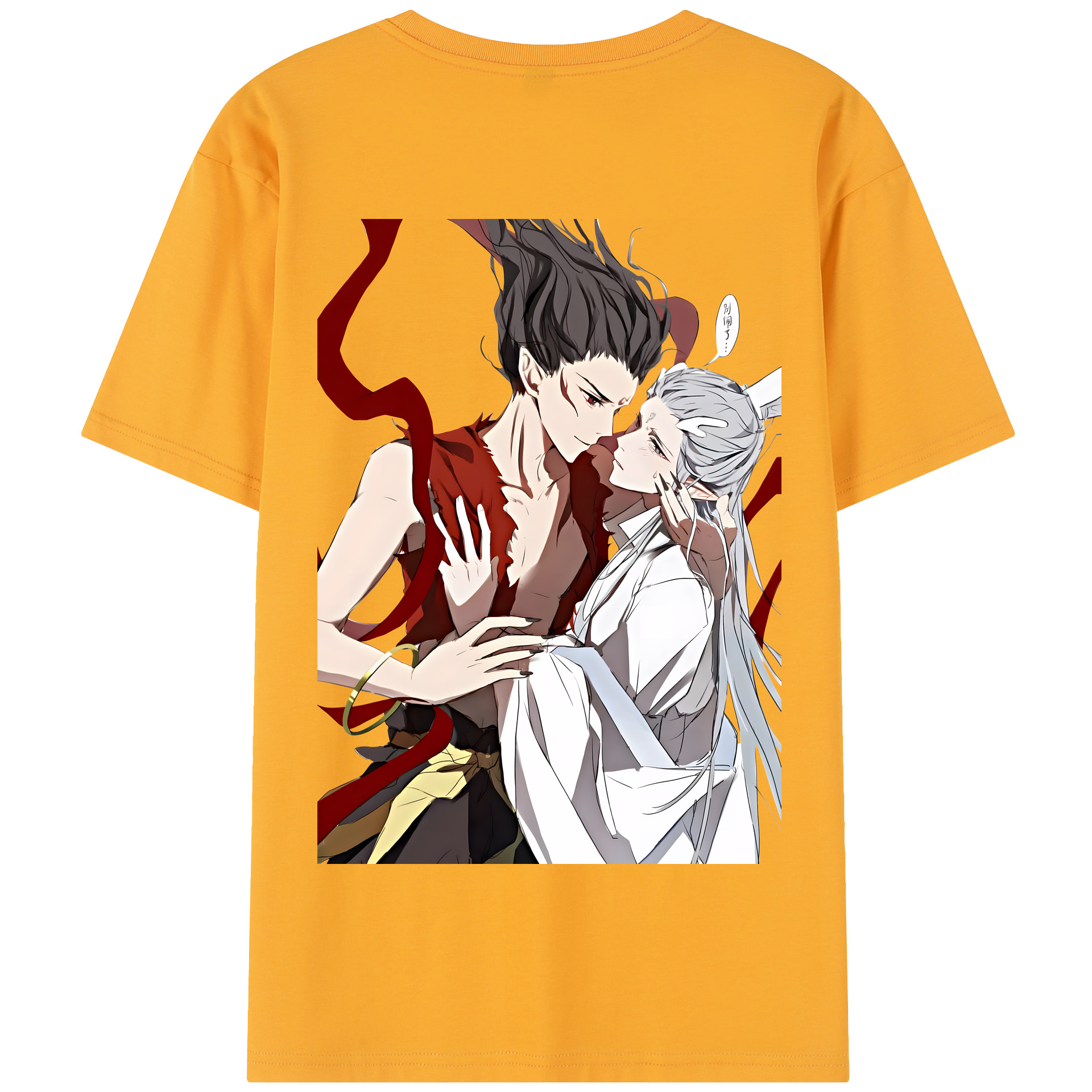 （画像用） Ne Zha 2 ナタ 魔童の大暴れ 綿100％半袖Tシャツ（背面プリント）