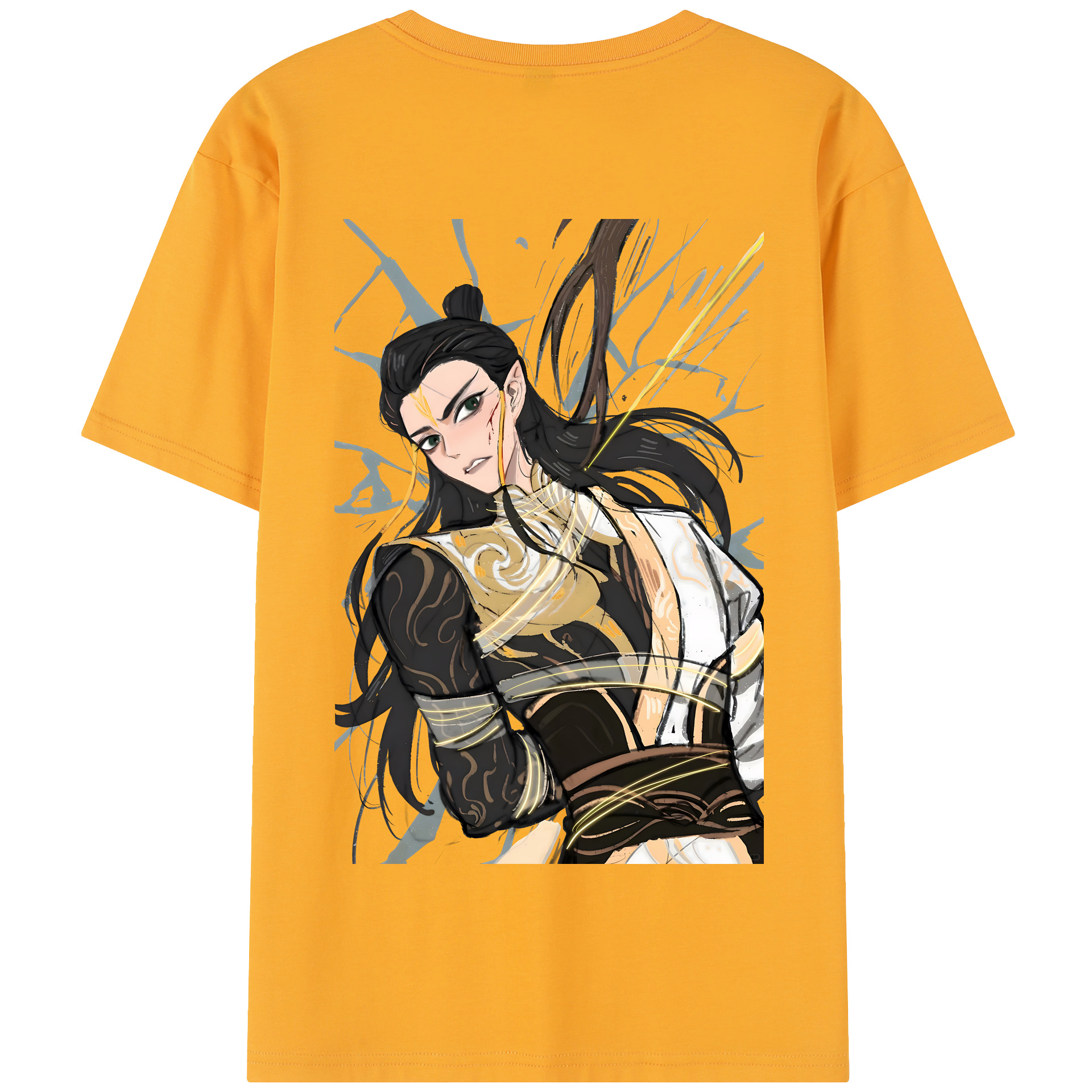 （画像用） Ne Zha 2 ナタ 魔童の大暴れ 綿100％半袖Tシャツ（背面プリント）