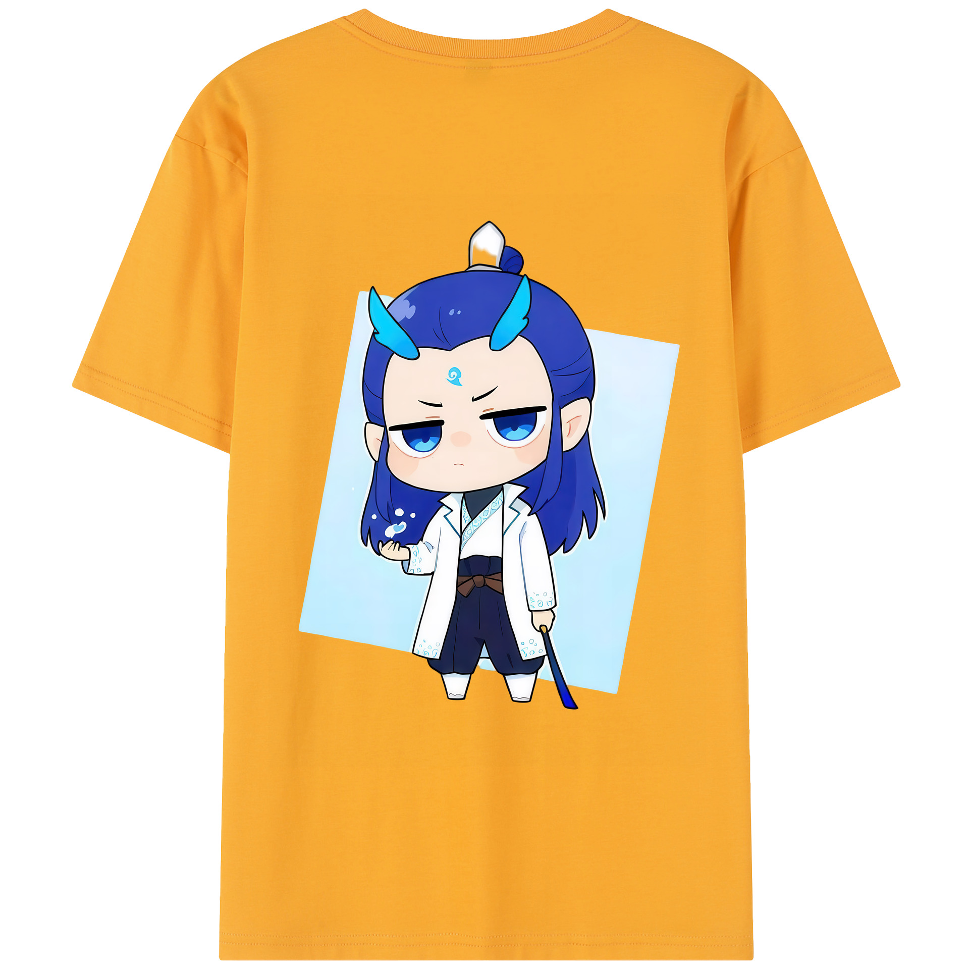 （画像用） Ne Zha 2 ナタ 魔童の大暴れ 綿100％半袖Tシャツ（背面プリント）