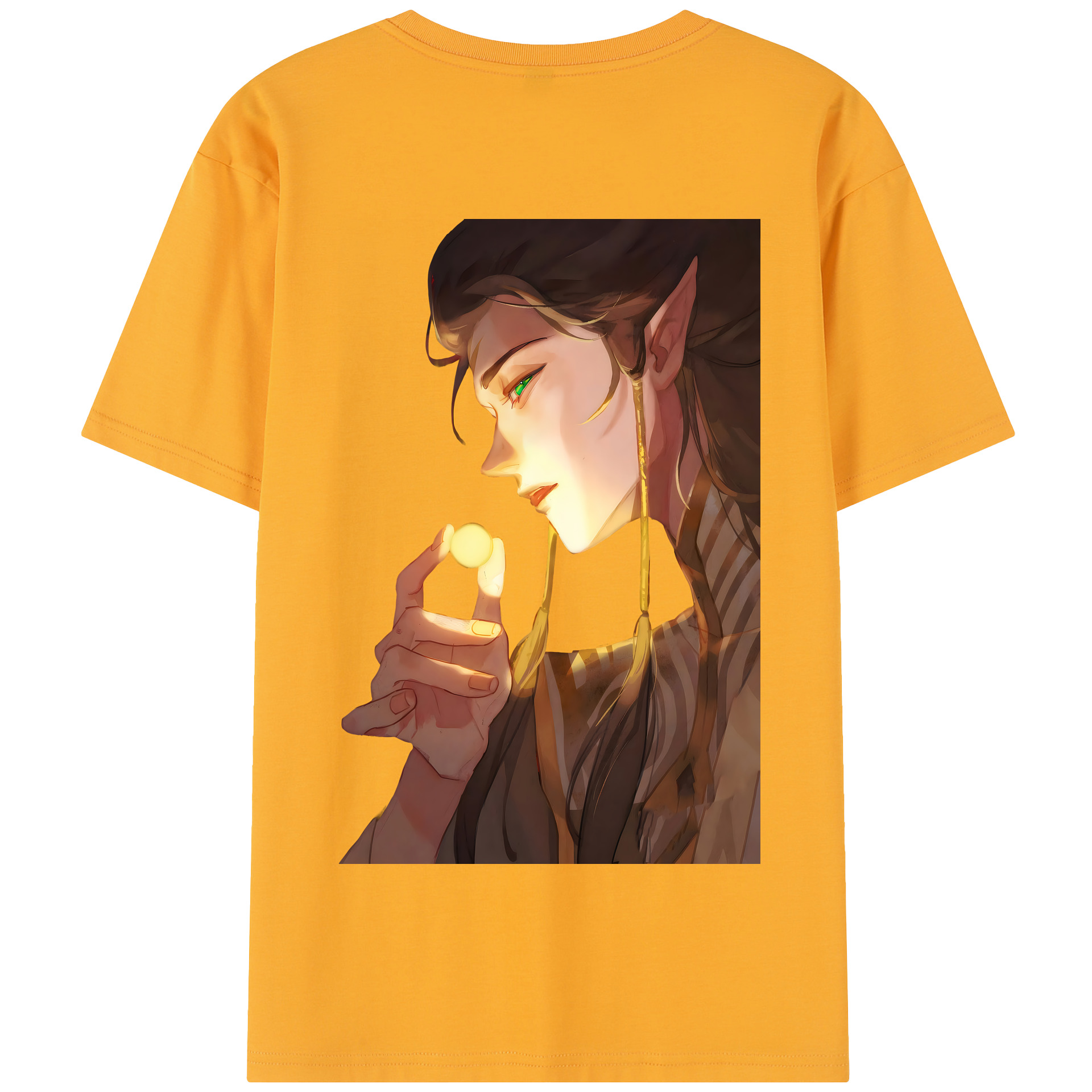 （画像用） Ne Zha 2 ナタ 魔童の大暴れ 綿100％半袖Tシャツ（背面プリント）