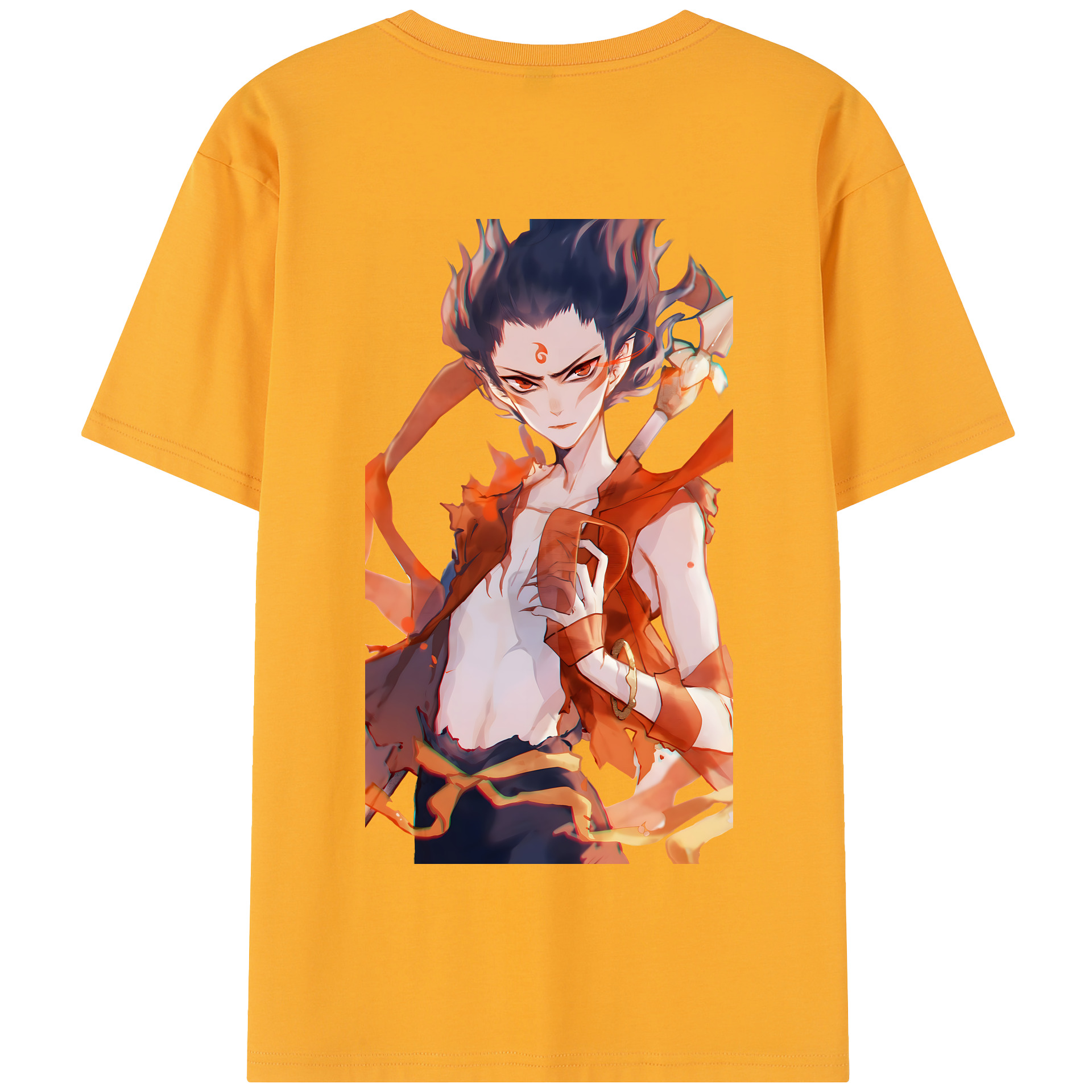 （画像用） Ne Zha 2 ナタ 魔童の大暴れ 綿100％半袖Tシャツ（背面プリント）