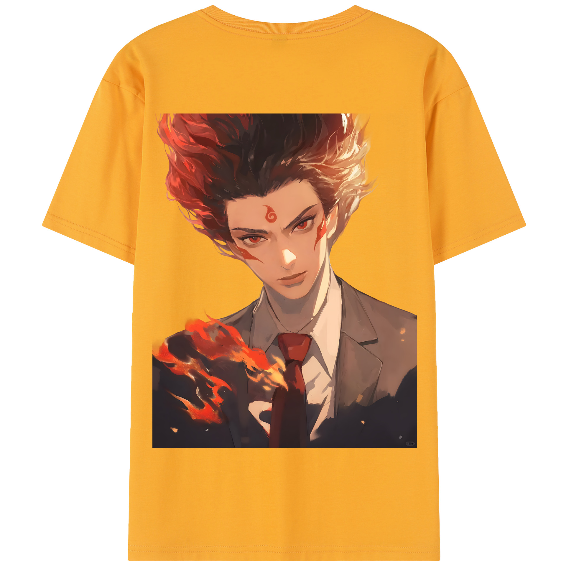 （画像用） Ne Zha 2 ナタ 魔童の大暴れ 綿100％半袖Tシャツ（背面プリント）